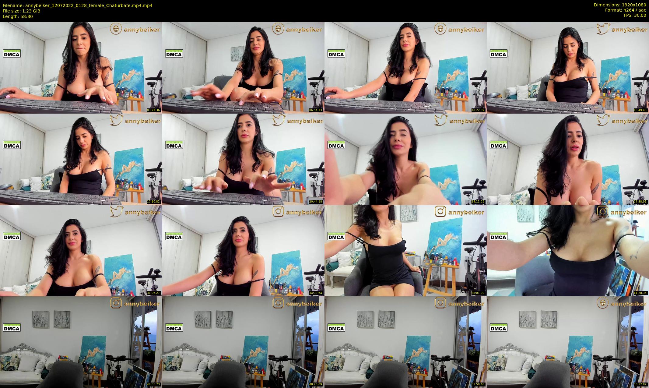 annybeiker — 59 minute Chaturbate female cam show recording, 1080p, Jul 12, 2022