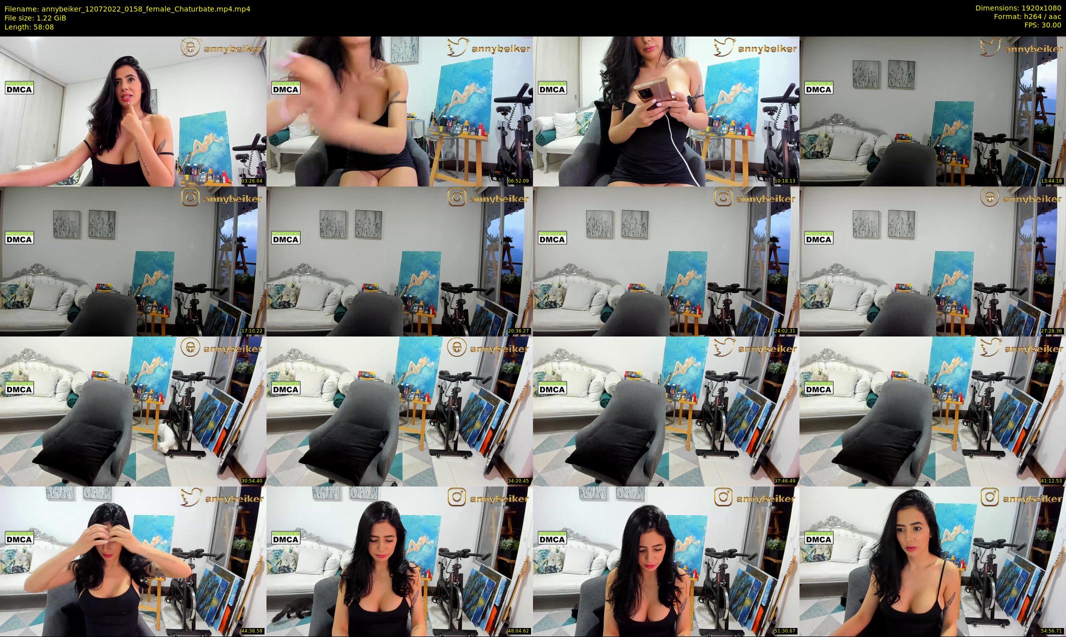 annybeiker — 59 minute Chaturbate female cam show recording, 1080p, Jul 12, 2022