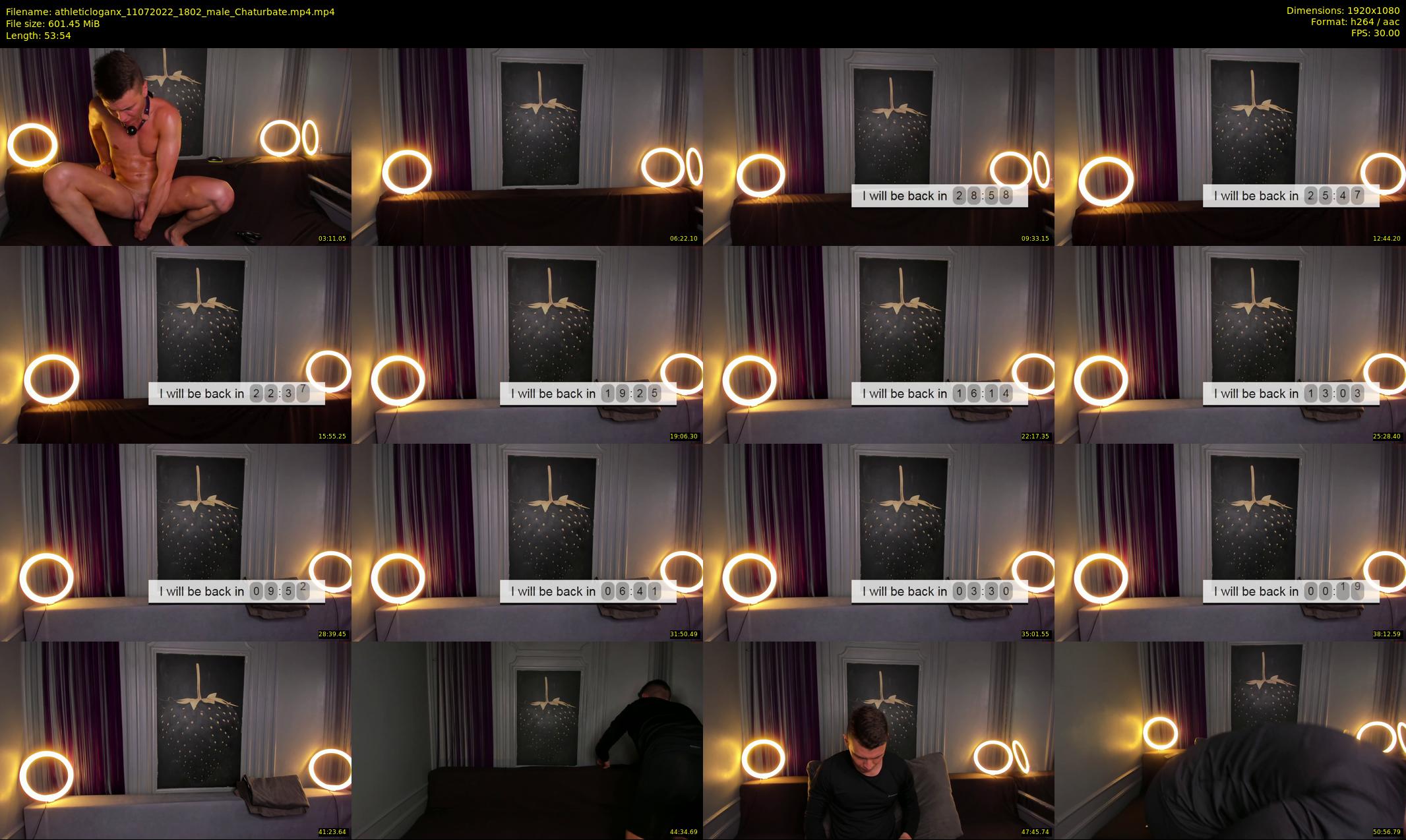 athleticloganx — 54 minute Chaturbate male cam show recording, 1080p, Jul 11, 2022