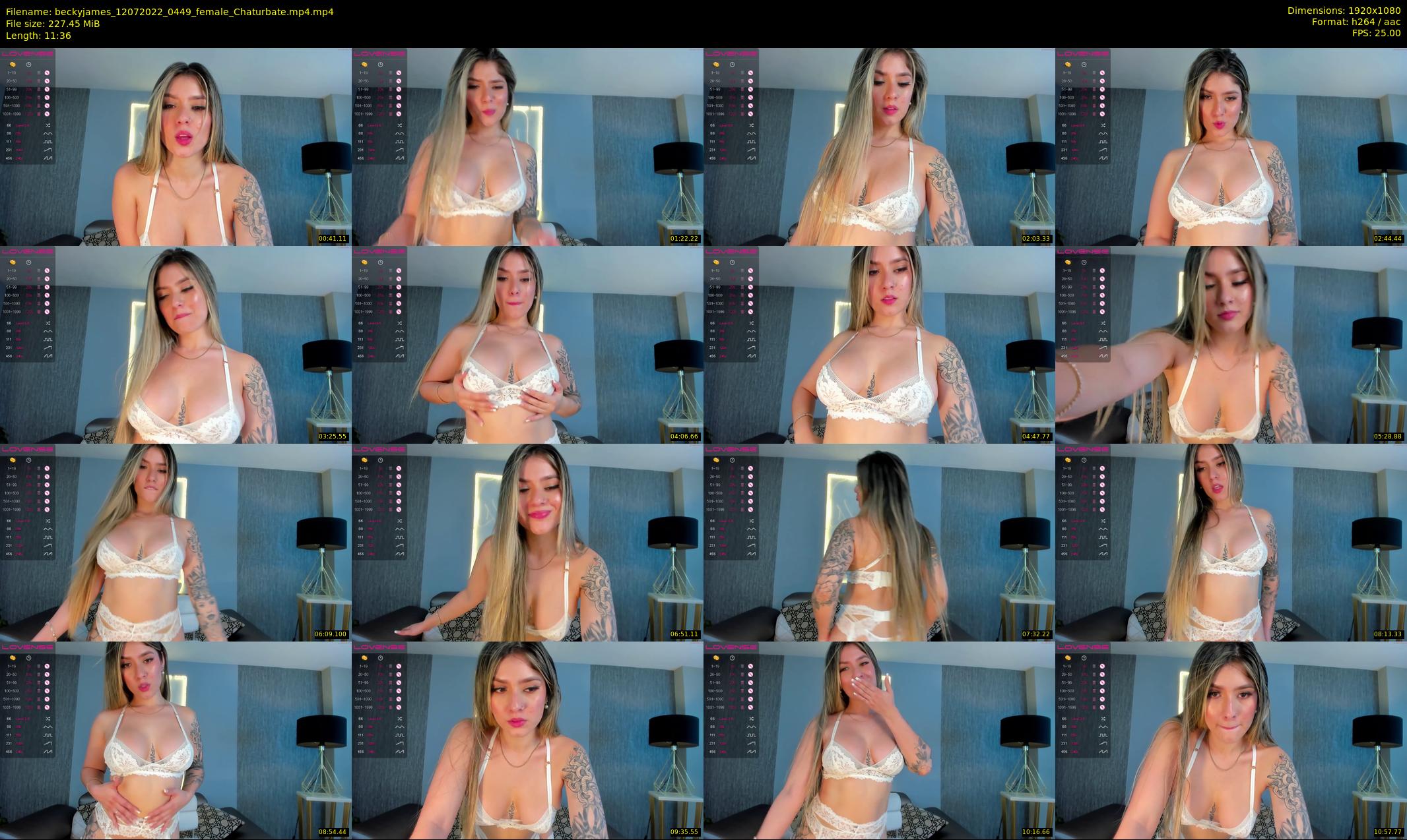 beckyjames — 12 minute Chaturbate female cam show recording, 1080p, Jul 12, 2022