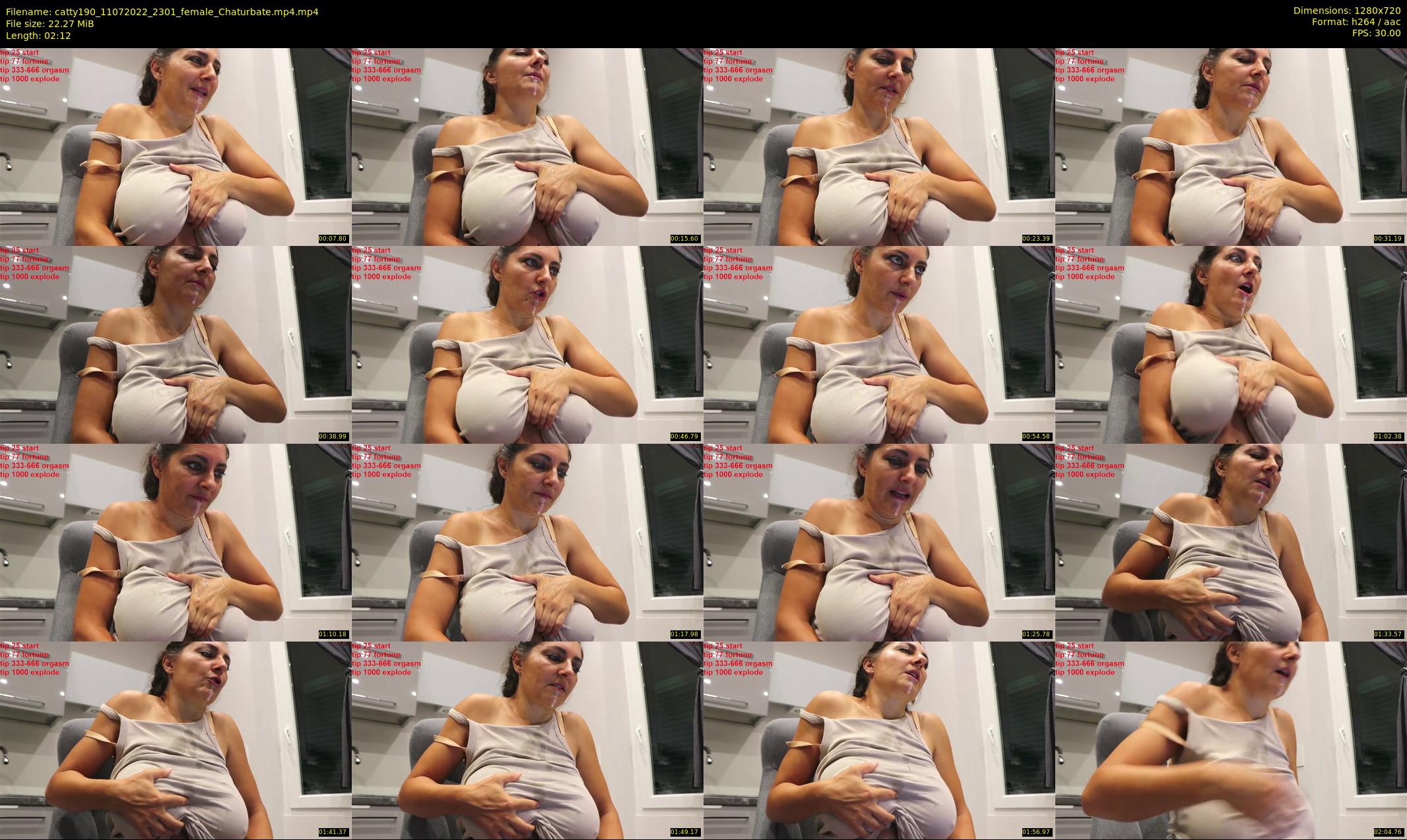 catty190 — 3 minute Chaturbate female cam show recording, 720p, Jul 11, 2022