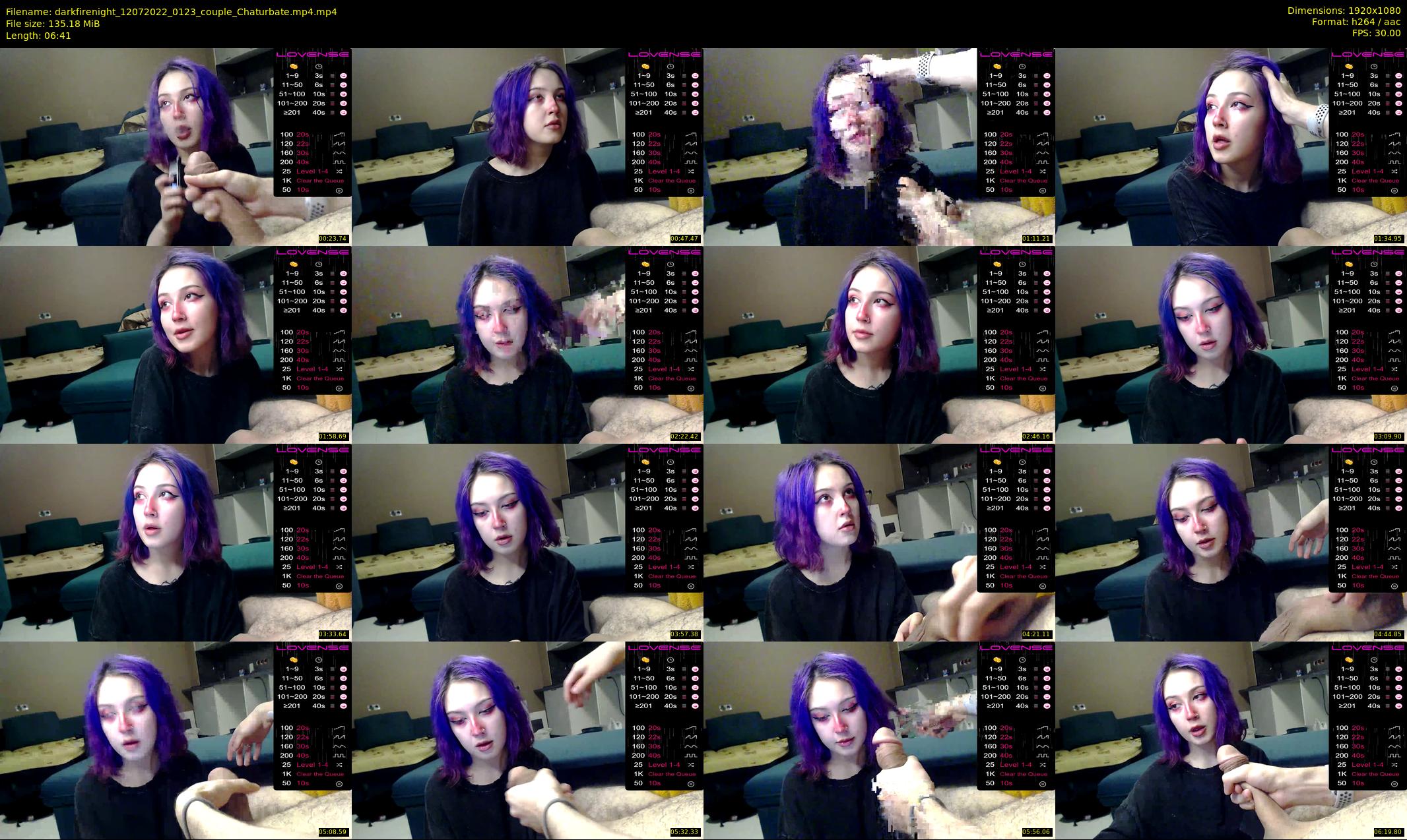 darkfirenight — 7 minute Chaturbate couple cam show recording, 1080p, Jul 12, 2022