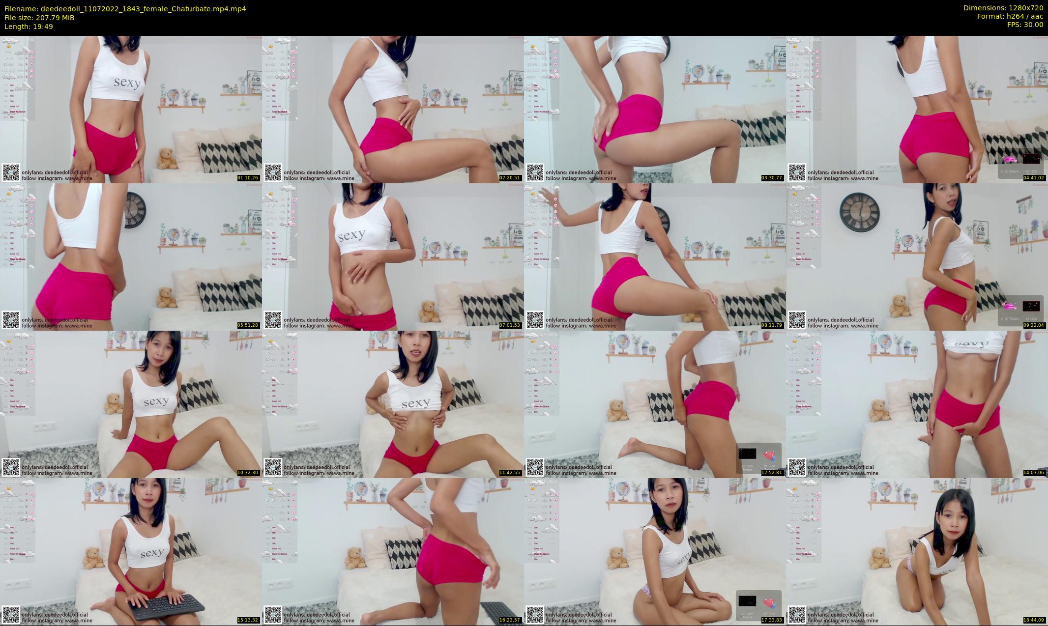 deedeedoll — 20 minute Chaturbate female cam show recording, 720p, Jul 11, 2022