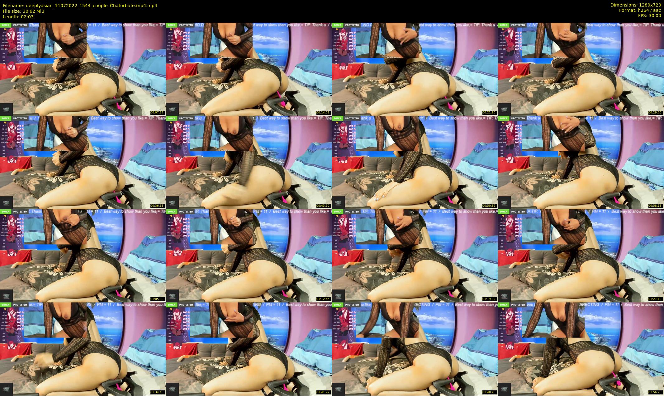 deeplyasian — 3 minute Chaturbate couple cam show recording, 720p, Jul 11, 2022