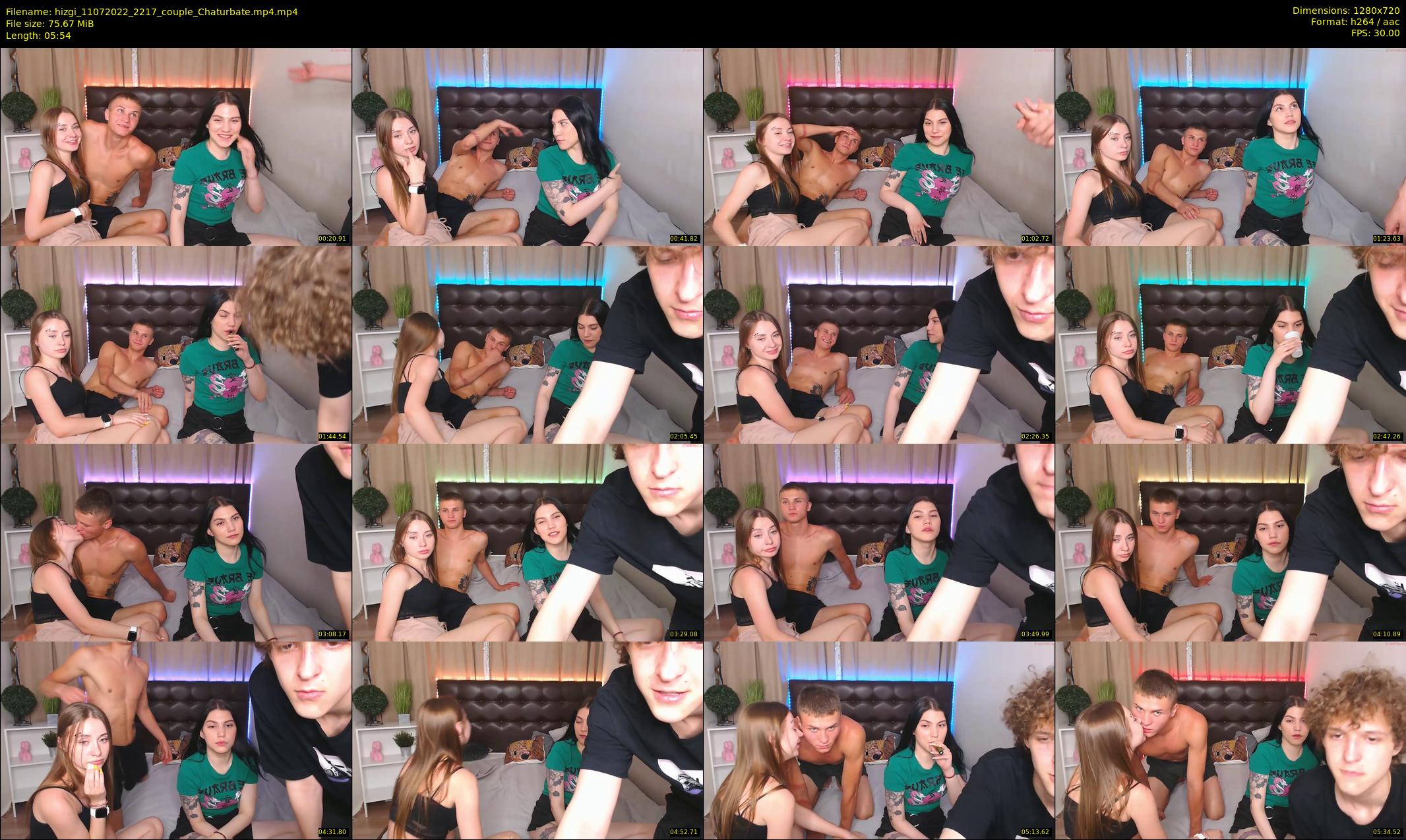 hizgi — 6 minute Chaturbate couple cam show recording, 720p, Jul 11, 2022