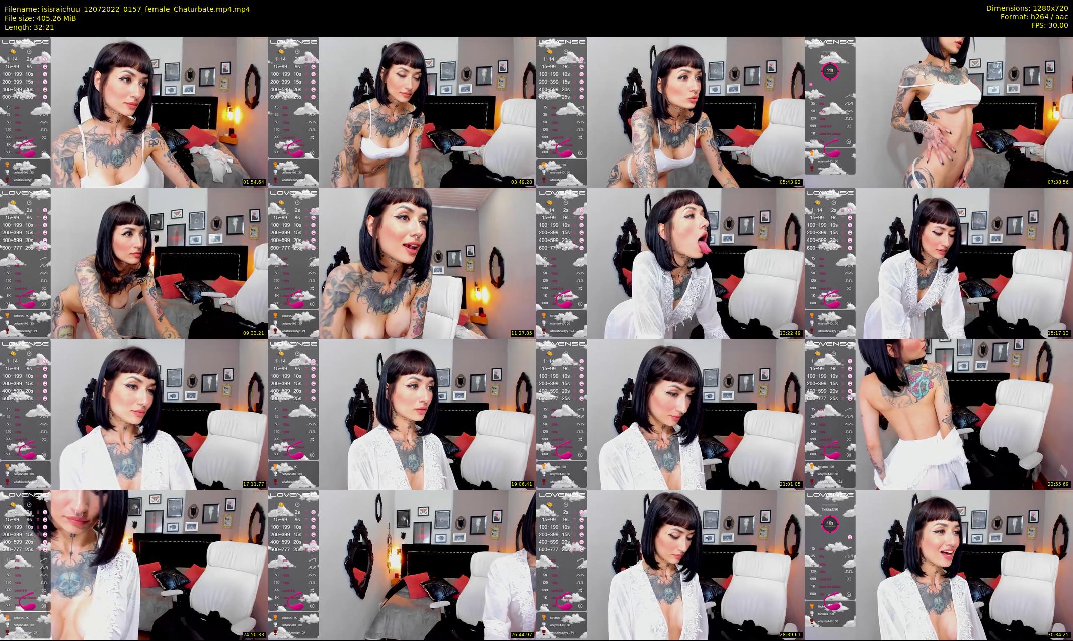 isisraichuu — 33 minute Chaturbate female cam show recording, 720p, Jul 12, 2022