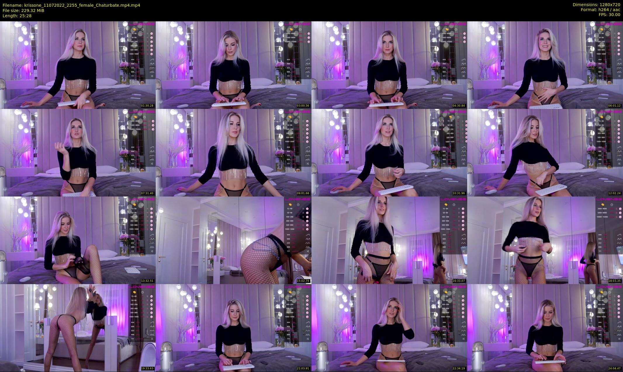 krissone — 26 minute Chaturbate female cam show recording, 720p, Jul 11, 2022