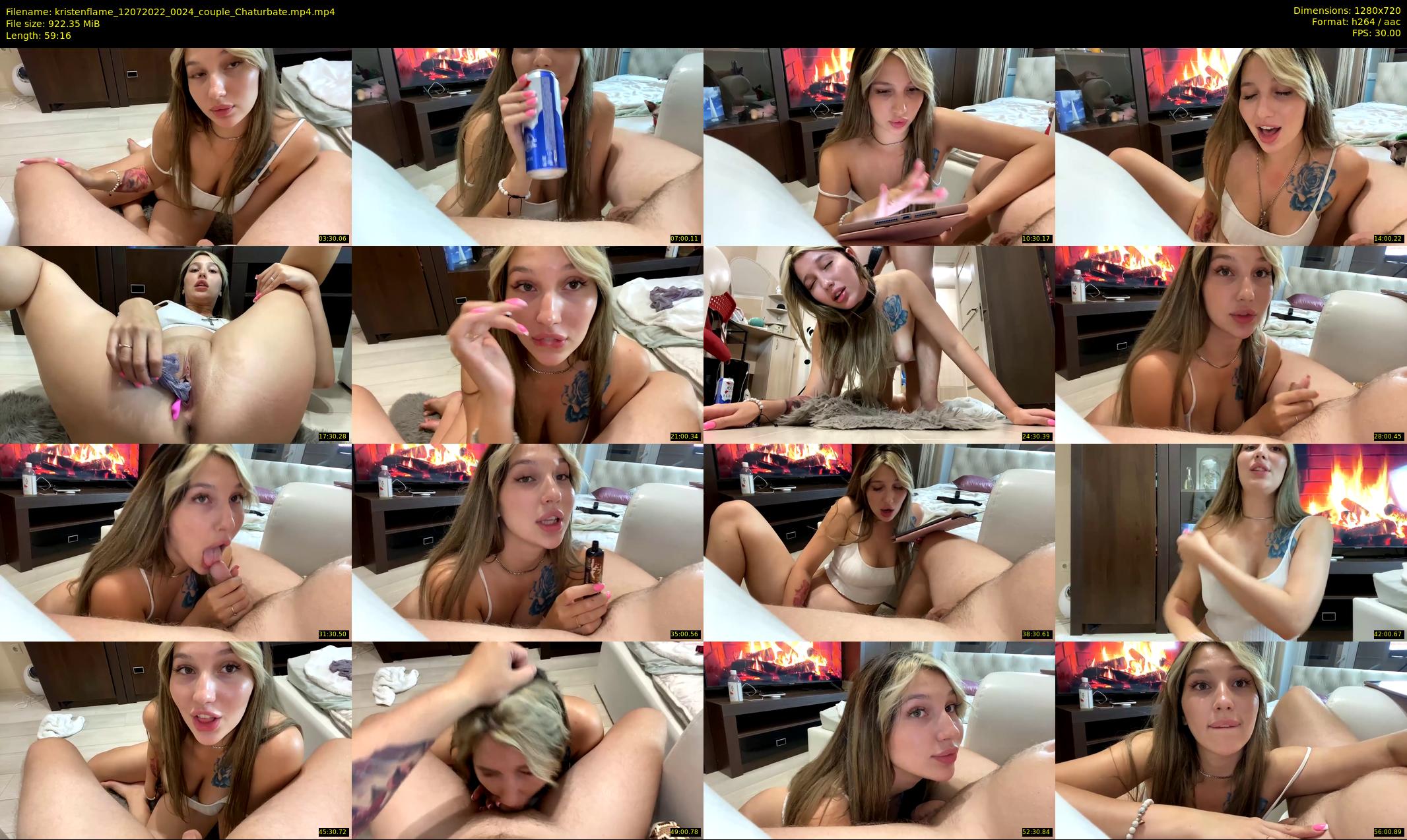 kristenflame — 60 minute Chaturbate couple cam show recording, 720p, Jul 12, 2022