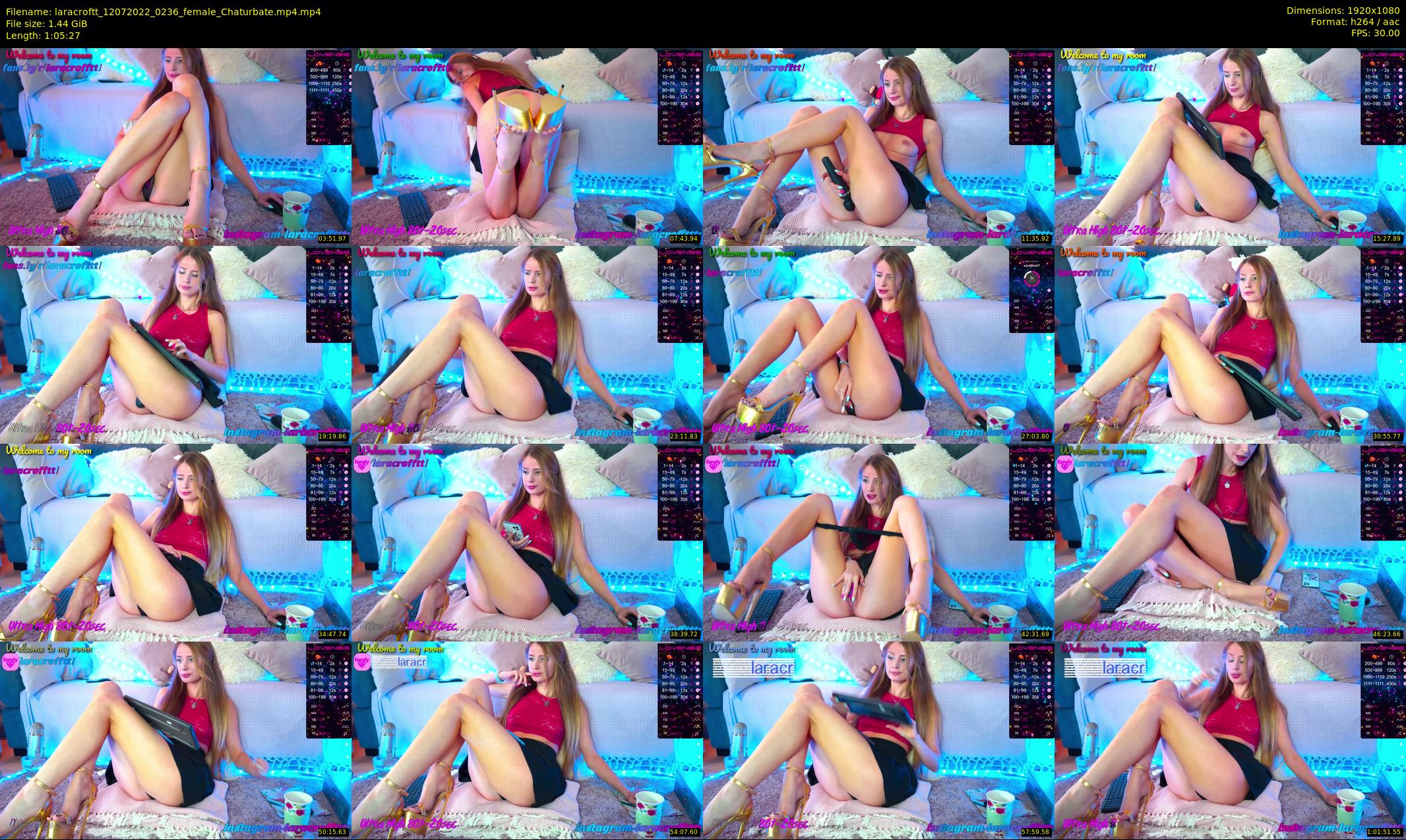 laracroftt — 66 minute Chaturbate female cam show recording, 1080p, Jul 12, 2022