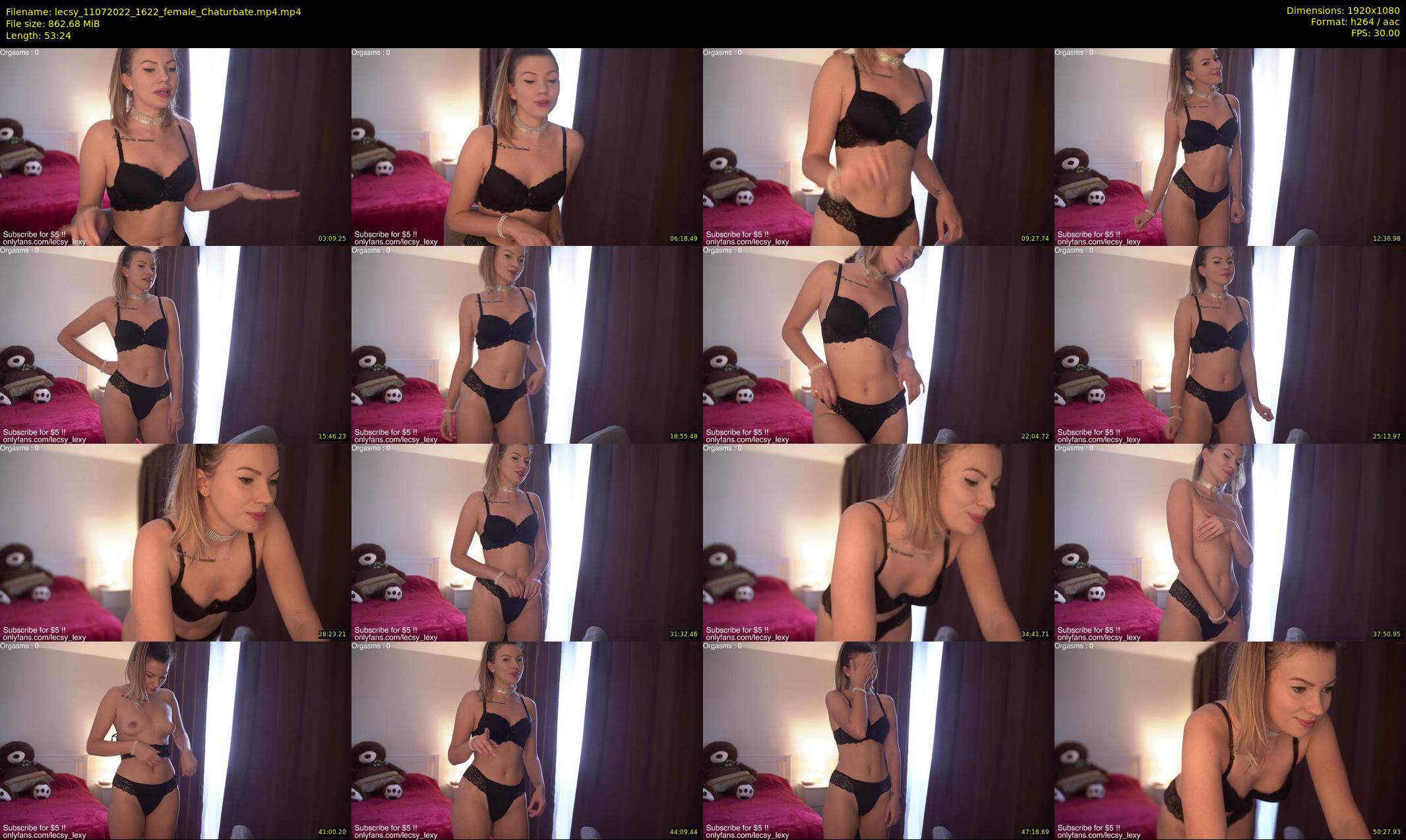 lecsy — 54 minute Chaturbate female cam show recording, 1080p, Jul 11, 2022