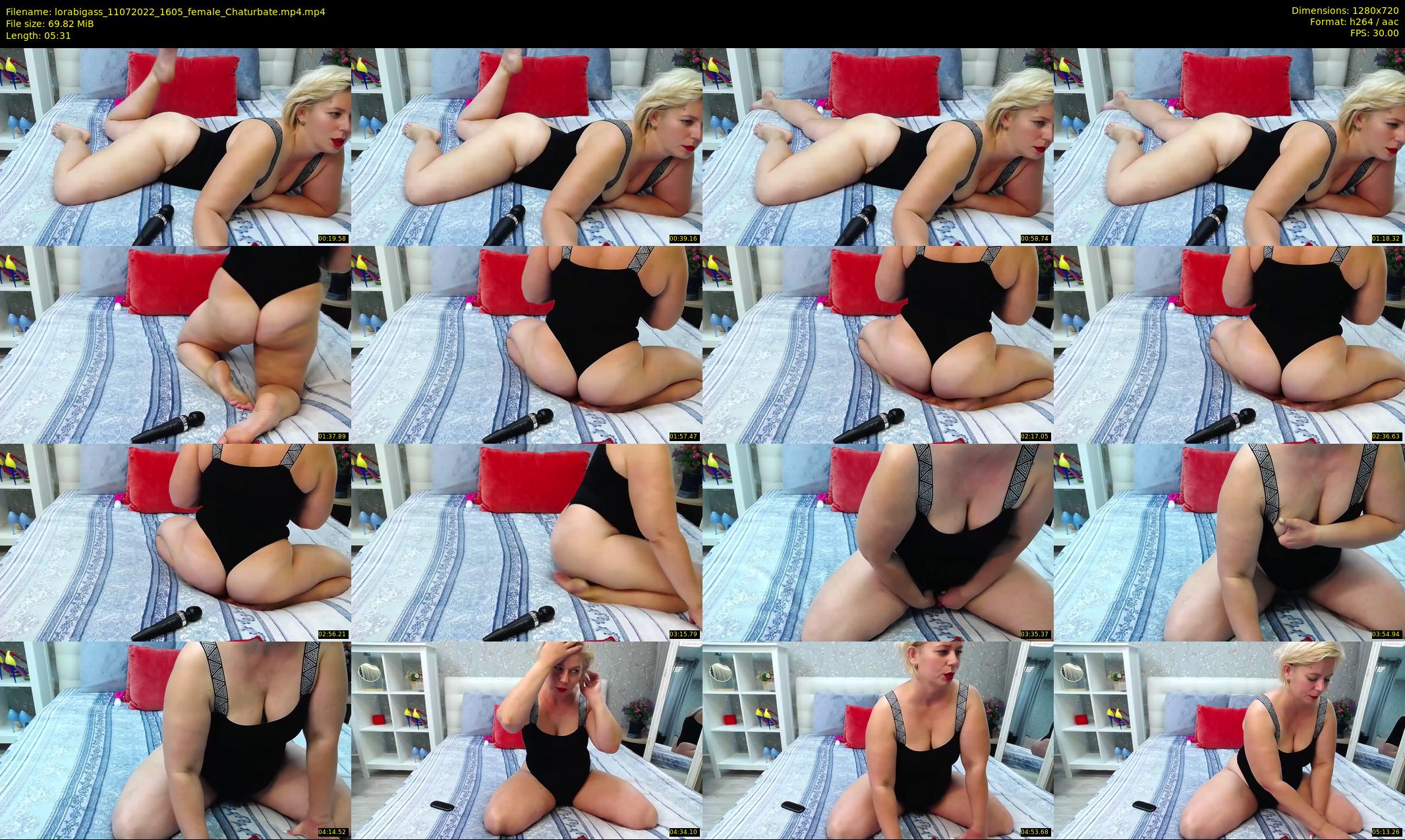 lorabigass — 6 minute Chaturbate female cam show recording, 720p, Jul 11, 2022
