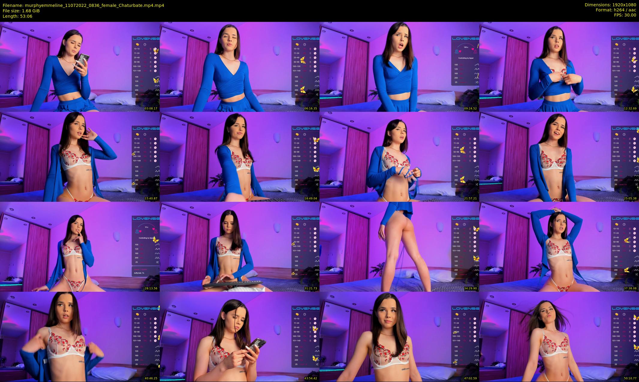 murphyemmeline — 54 minute Chaturbate female cam show recording, 1080p, Jul 11, 2022