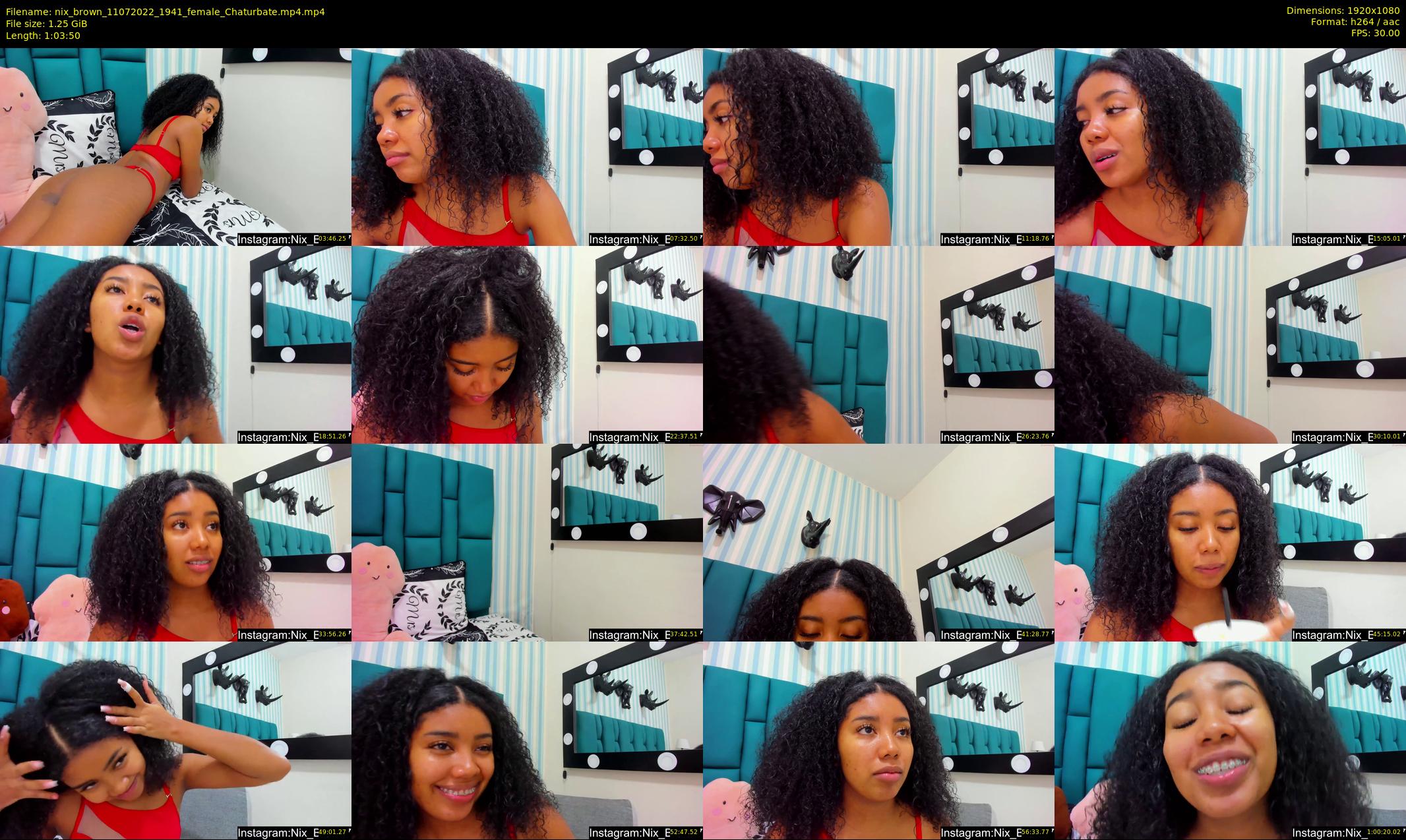 nix_brown — 64 minute Chaturbate female cam show recording, 1080p, Jul 11, 2022