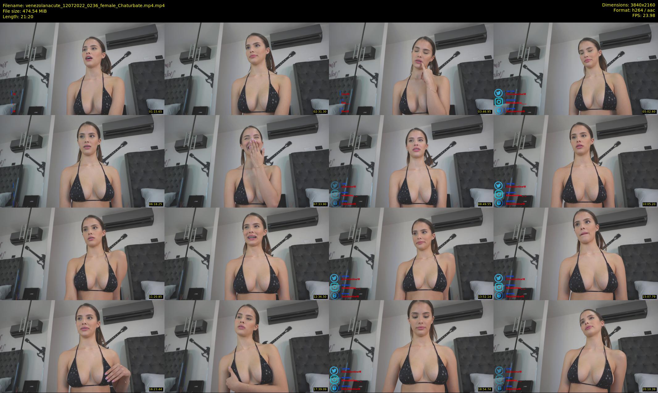 venezolanacute — 22 minute Chaturbate female cam show recording, 4K, Jul 12, 2022