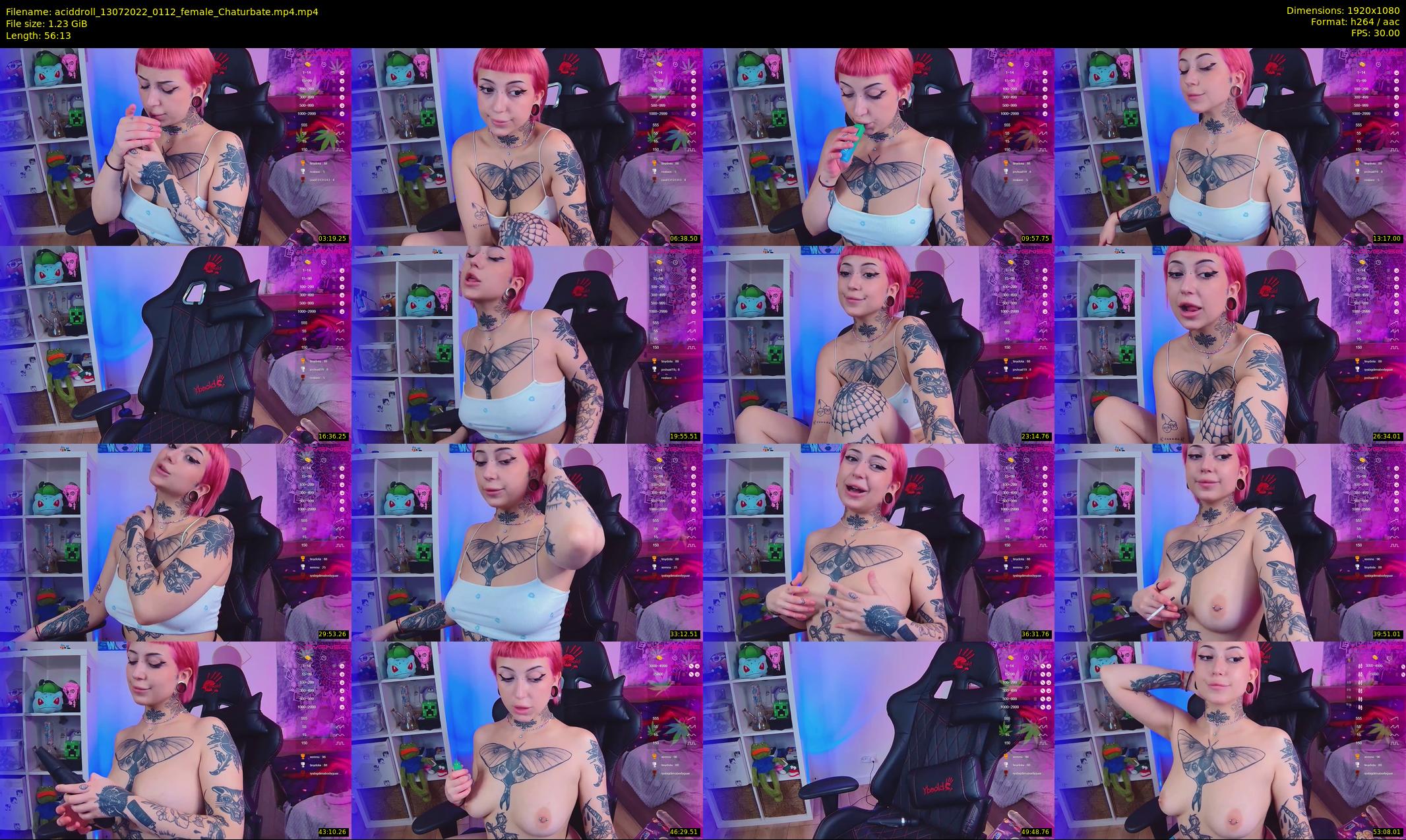 aciddroll — 57 minute Chaturbate female cam show recording, 1080p, Jul 13, 2022