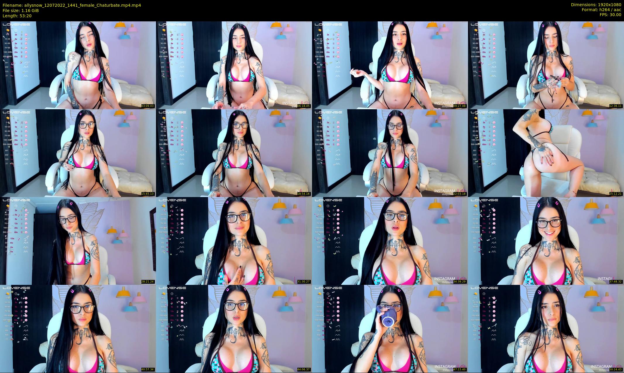 allysnow — 54 minute Chaturbate female cam show recording, 1080p, Jul 12, 2022
