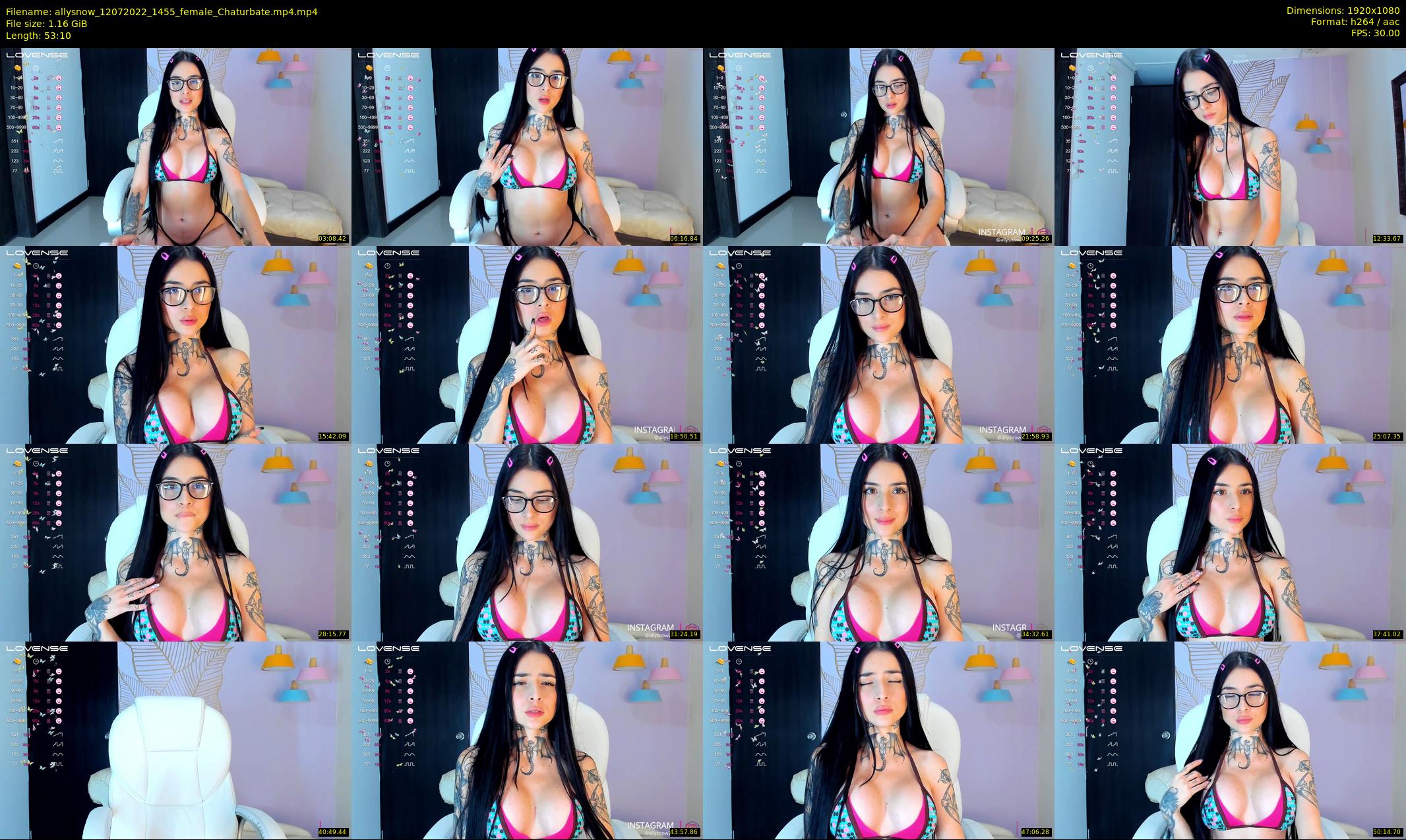 allysnow — 54 minute Chaturbate female cam show recording, 1080p, Jul 12, 2022
