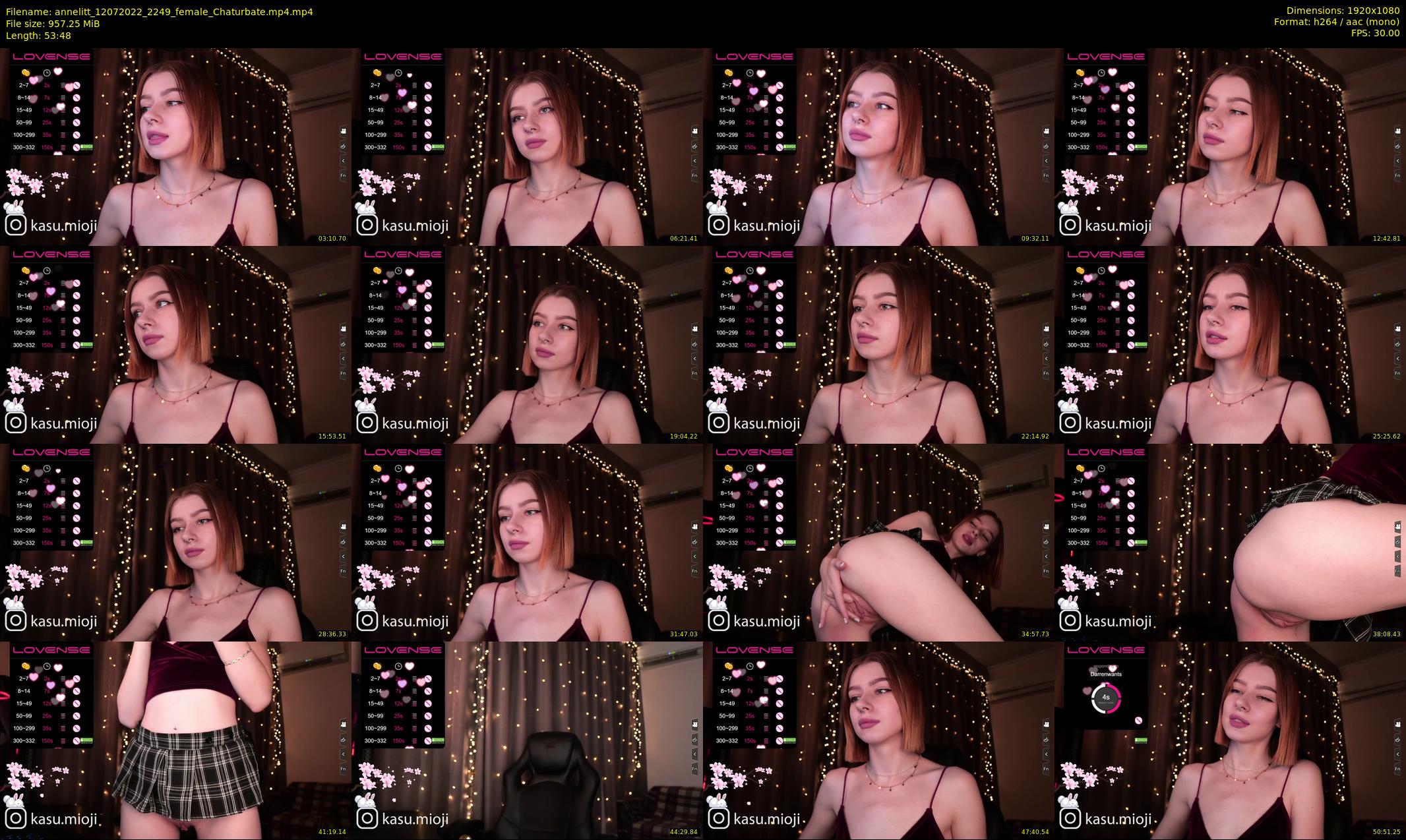 annelitt — 54 minute Chaturbate female cam show recording, 1080p, Jul 12, 2022
