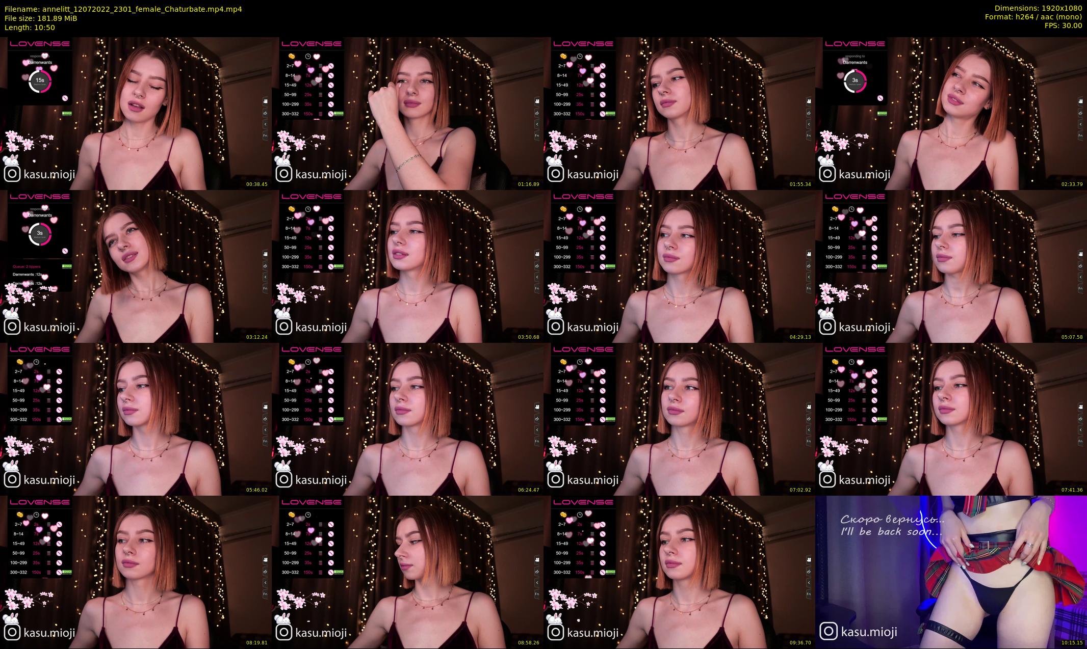 annelitt — 11 minute Chaturbate female cam show recording, 1080p, Jul 12, 2022