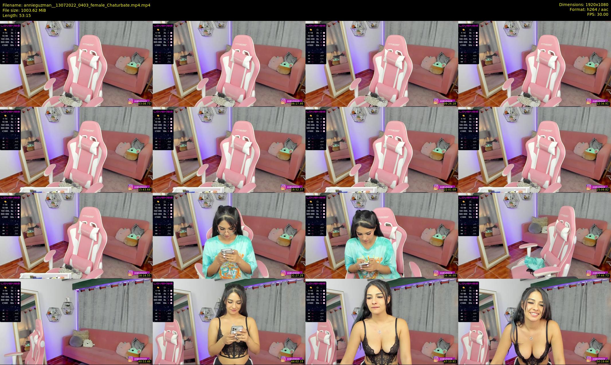 annieguzman_ — 54 minute Chaturbate female cam show recording, 1080p, Jul 13, 2022