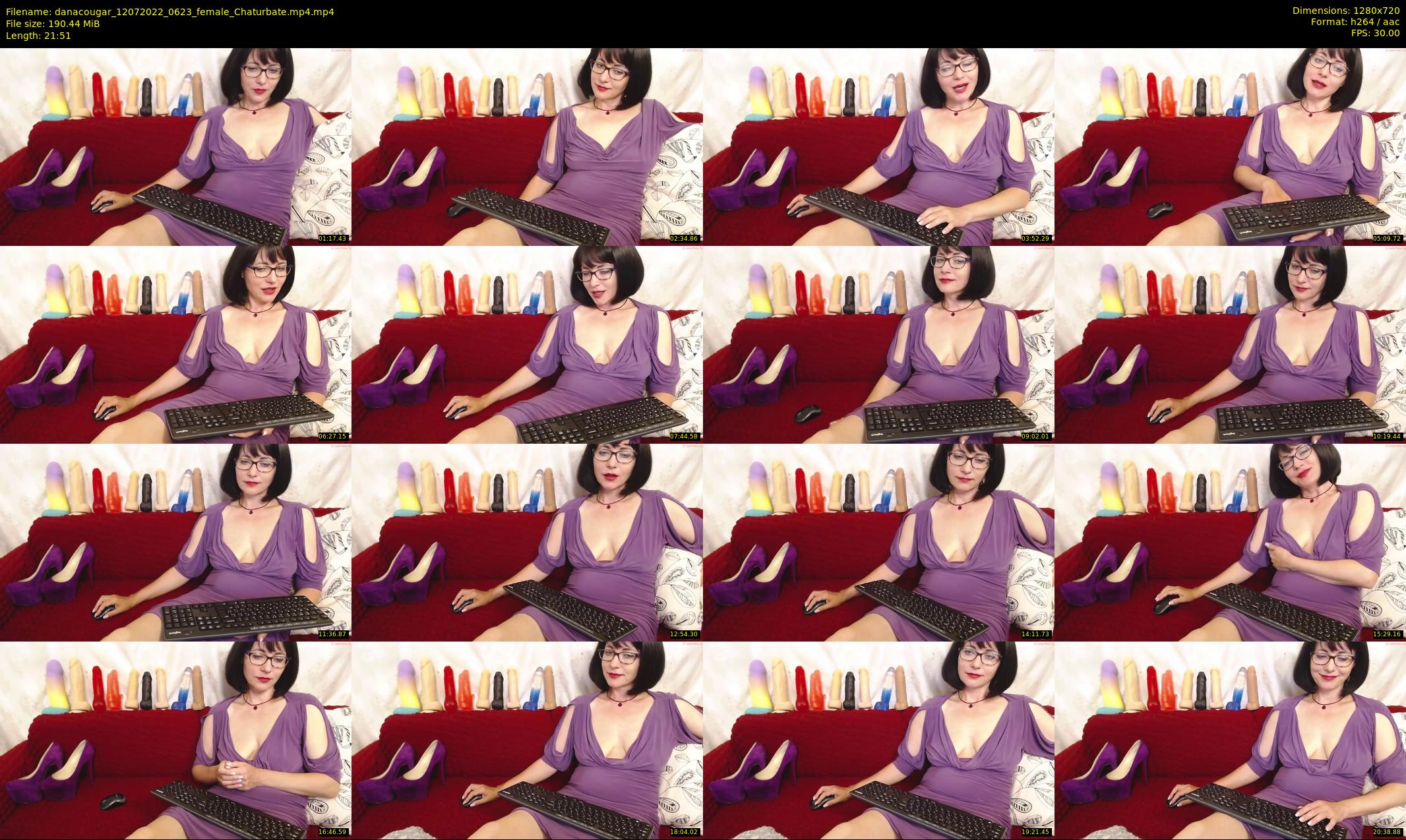 danacougar — 22 minute Chaturbate female cam show recording, 720p, Jul 12, 2022