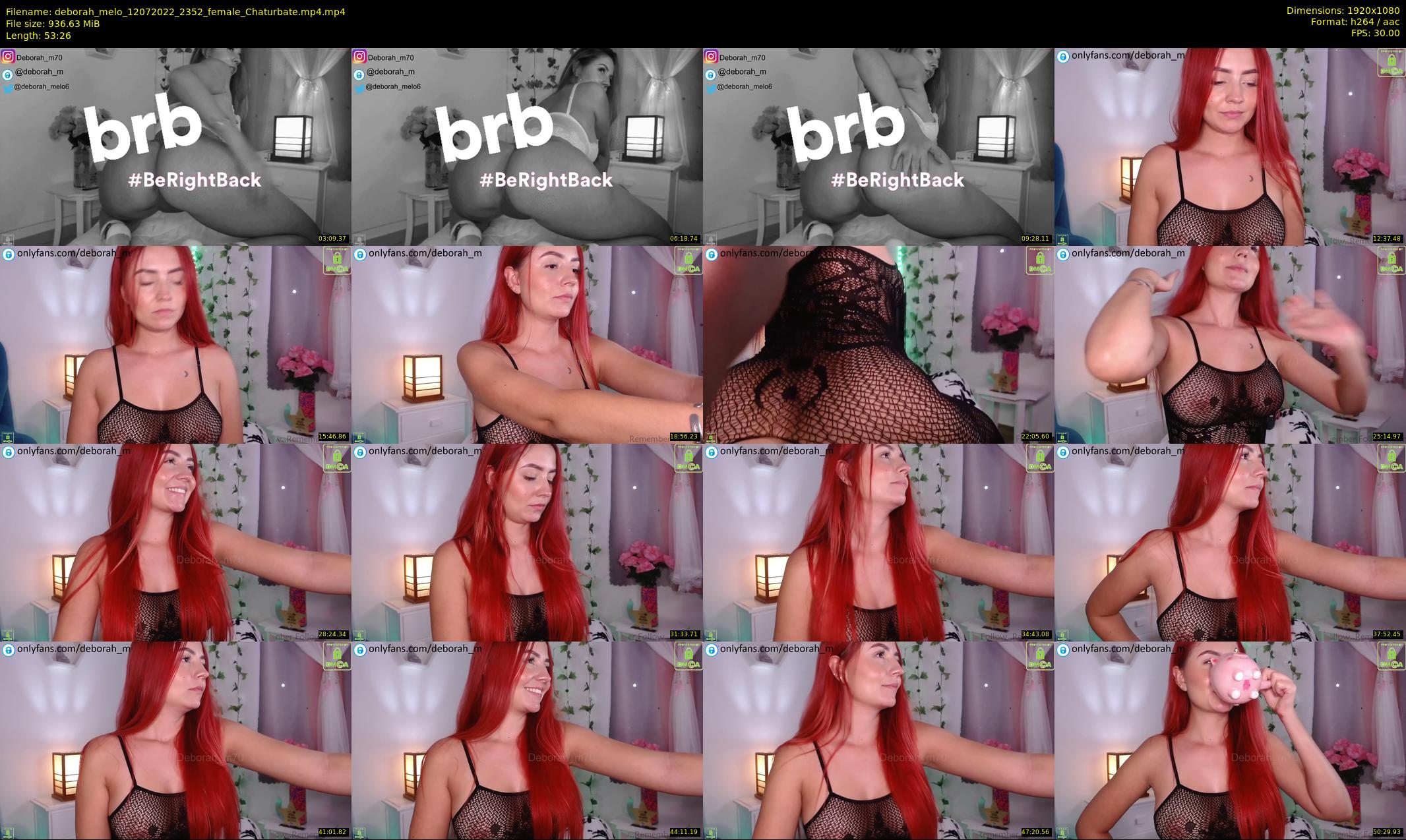 deborah_melo — 54 minute Chaturbate female cam show recording, 1080p, Jul 12, 2022