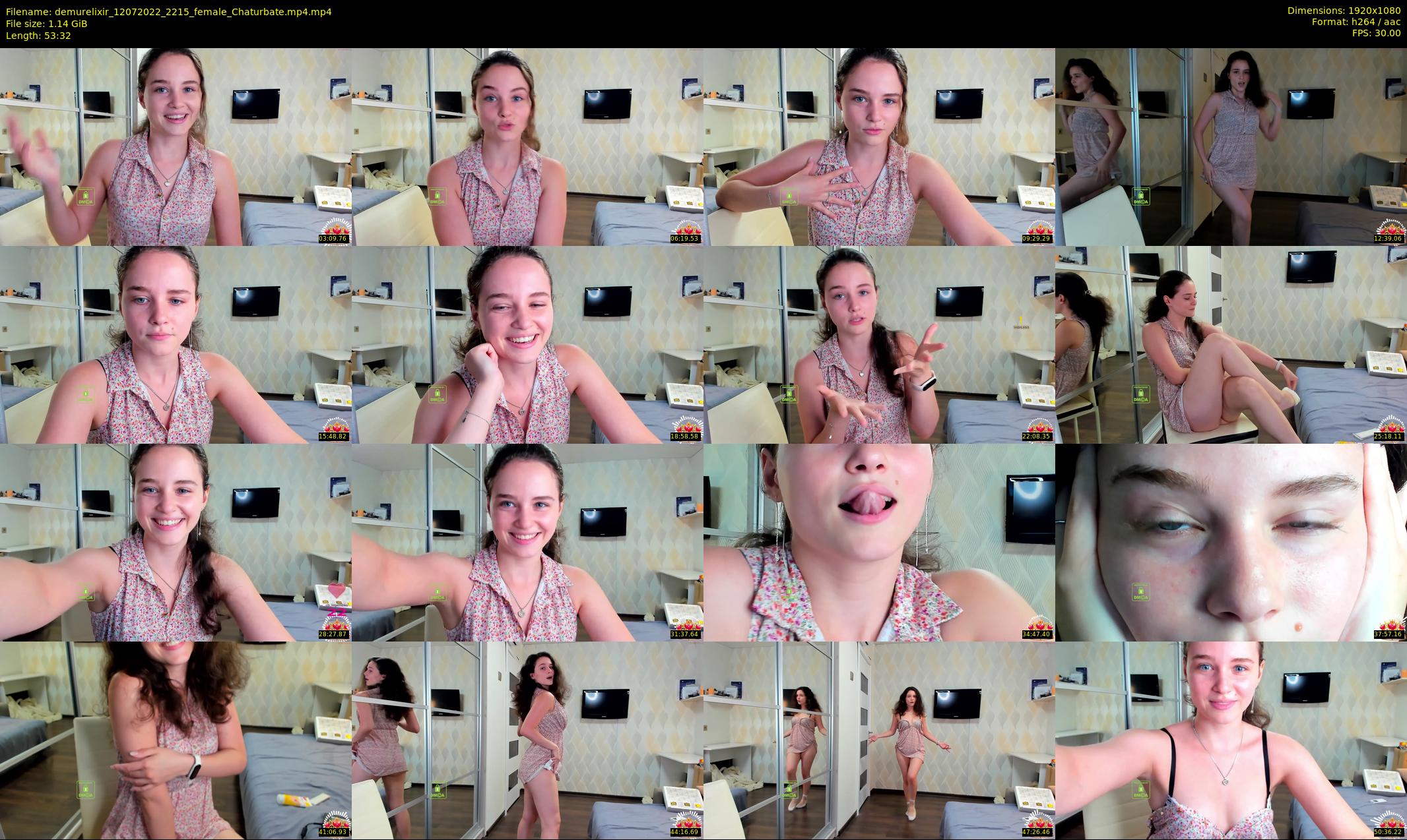 demurelixir — 54 minute Chaturbate female cam show recording, 1080p, Jul 12, 2022