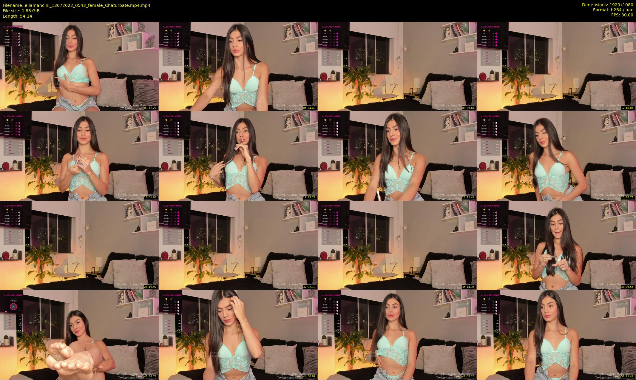 ellamancini — 55 minute Chaturbate female cam show recording, 1080p, Jul 13, 2022