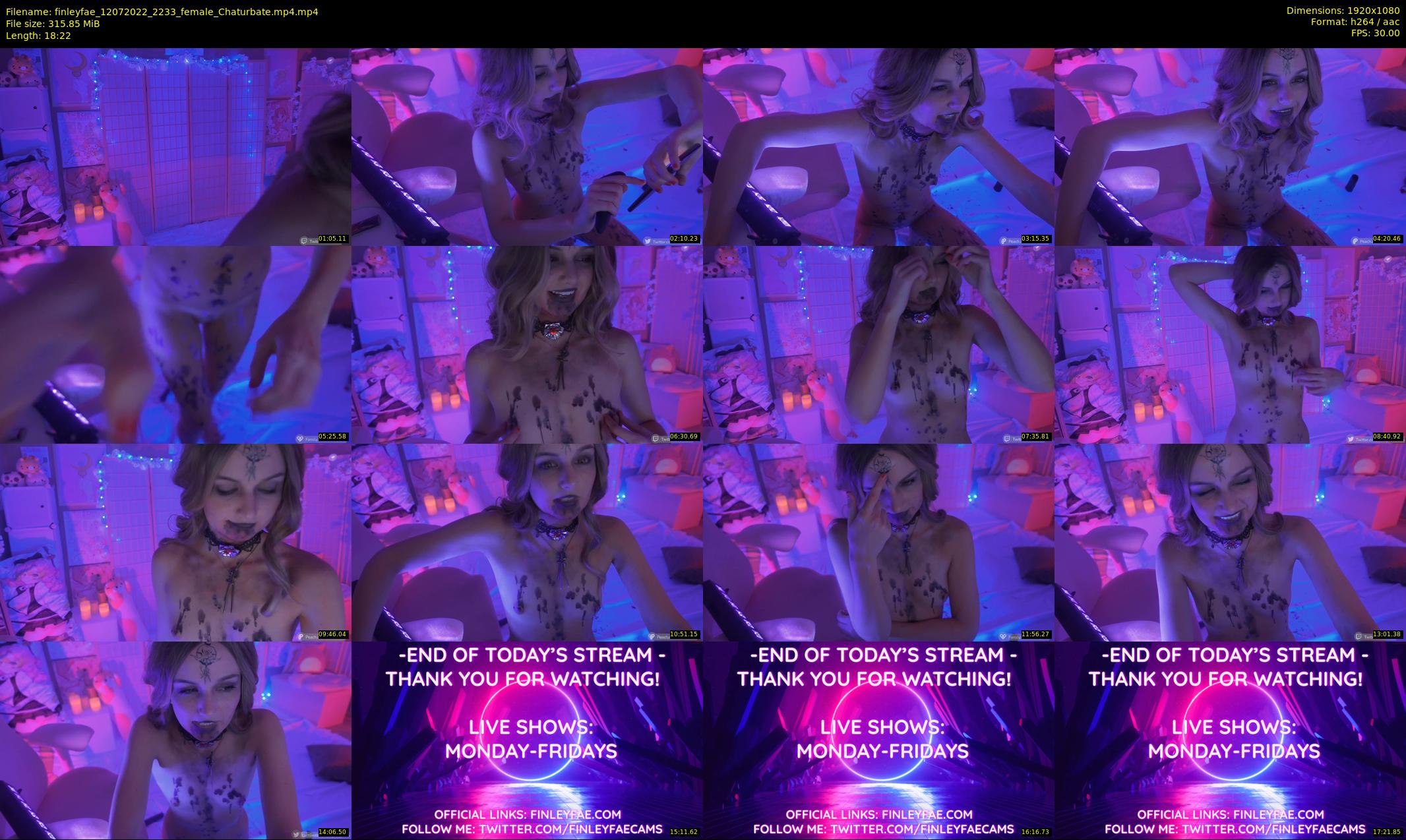finleyfae — 19 minute Chaturbate female cam show recording, 1080p, Jul 12, 2022