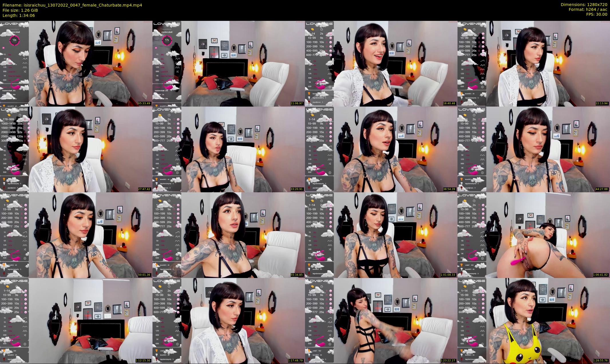 isisraichuu — 95 minute Chaturbate female cam show recording, 720p, Jul 13, 2022