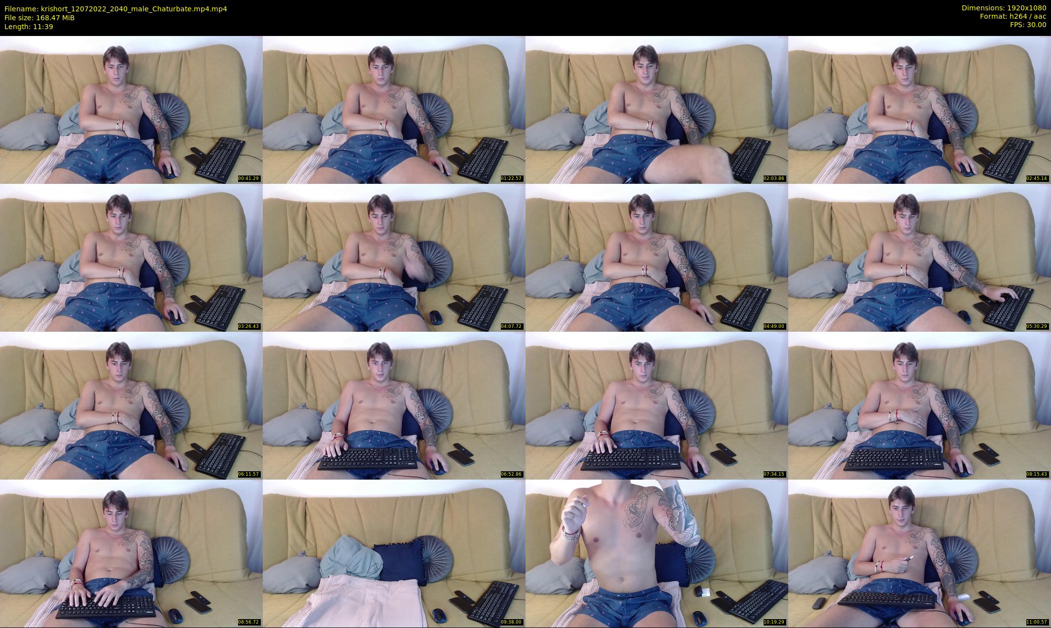 krishort — 12 minute Chaturbate male cam show recording, 1080p, Jul 12, 2022