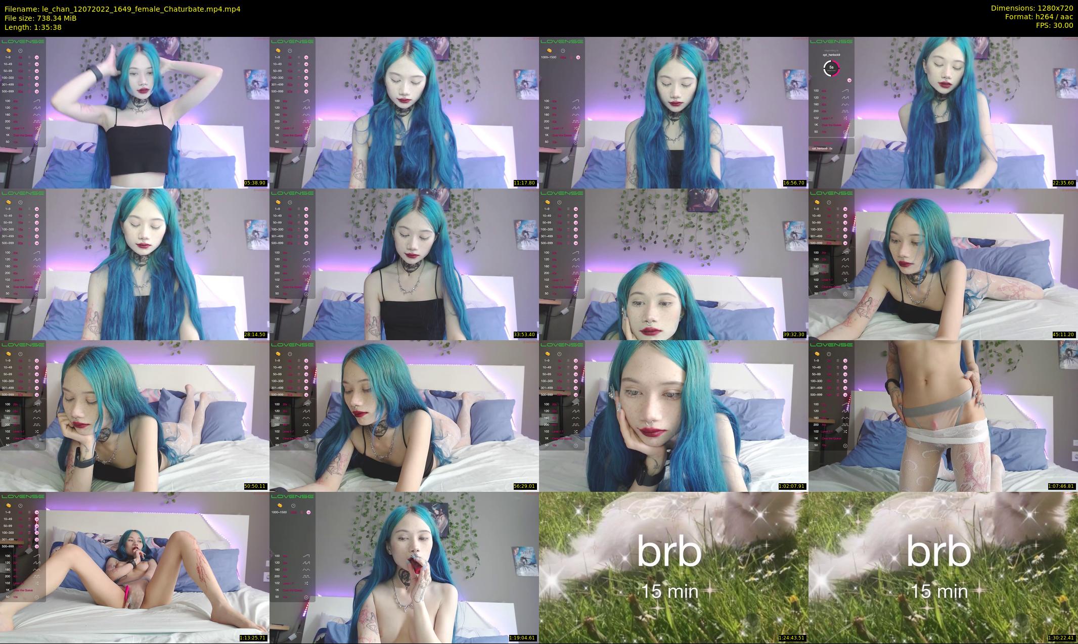 le_chan — 96 minute Chaturbate female cam show recording, 720p, Jul 12, 2022