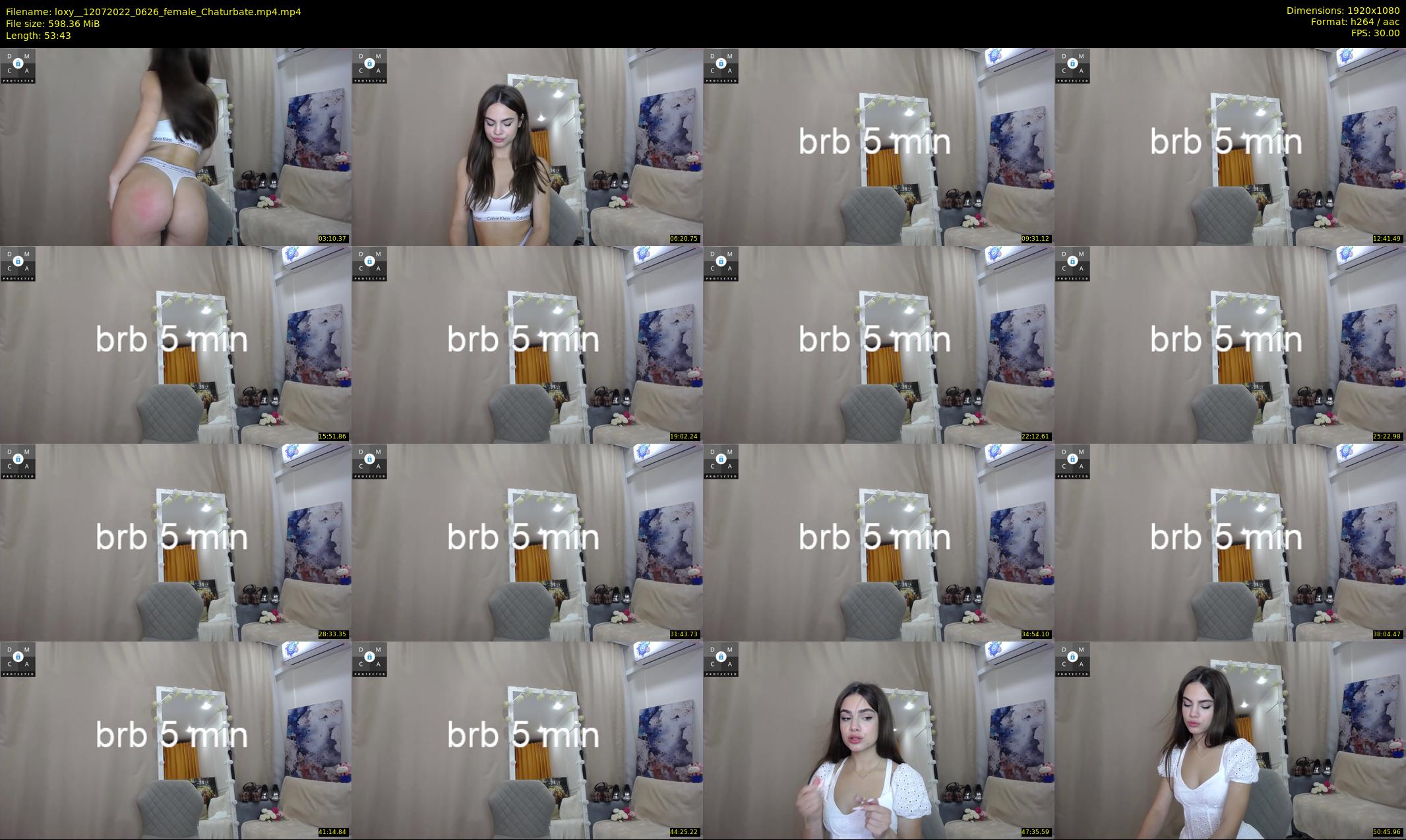 loxy_ — 54 minute Chaturbate female cam show recording, 1080p, Jul 12, 2022