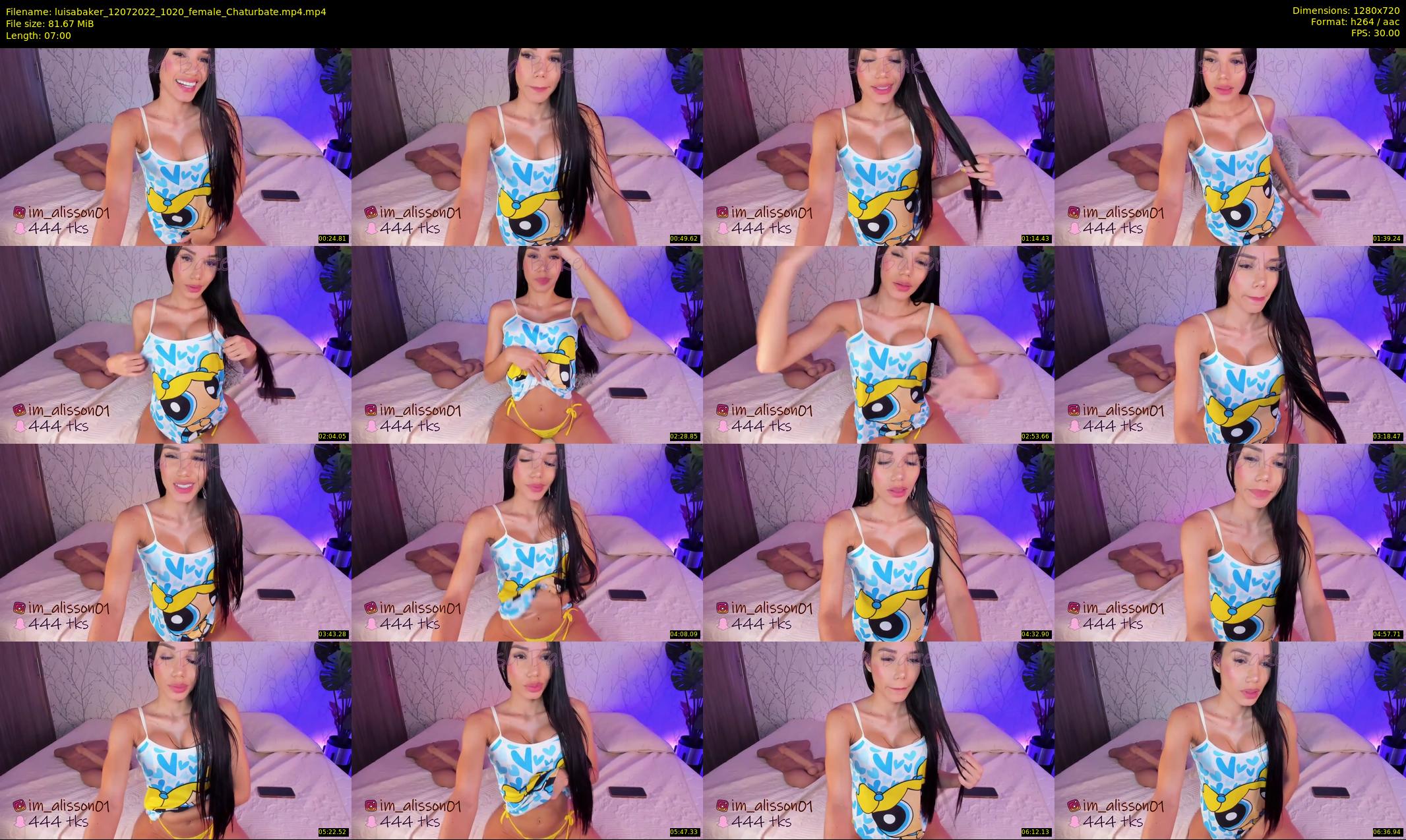 luisabaker — 7 minute Chaturbate female cam show recording, 720p, Jul 12, 2022