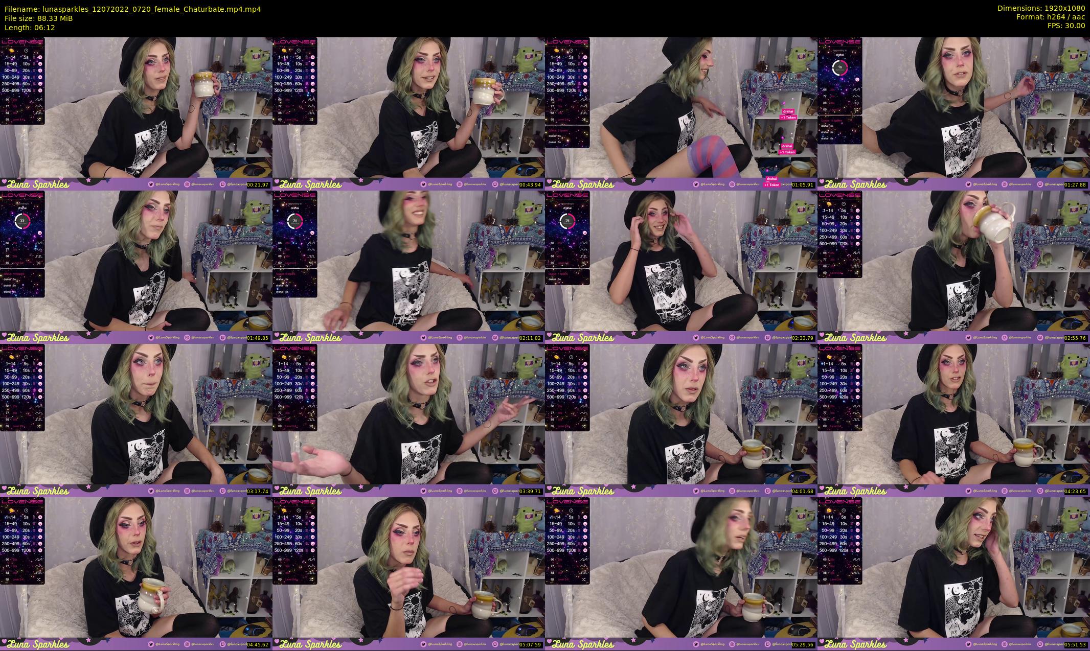 lunasparkles — 7 minute Chaturbate female cam show recording, 1080p, Jul 12, 2022