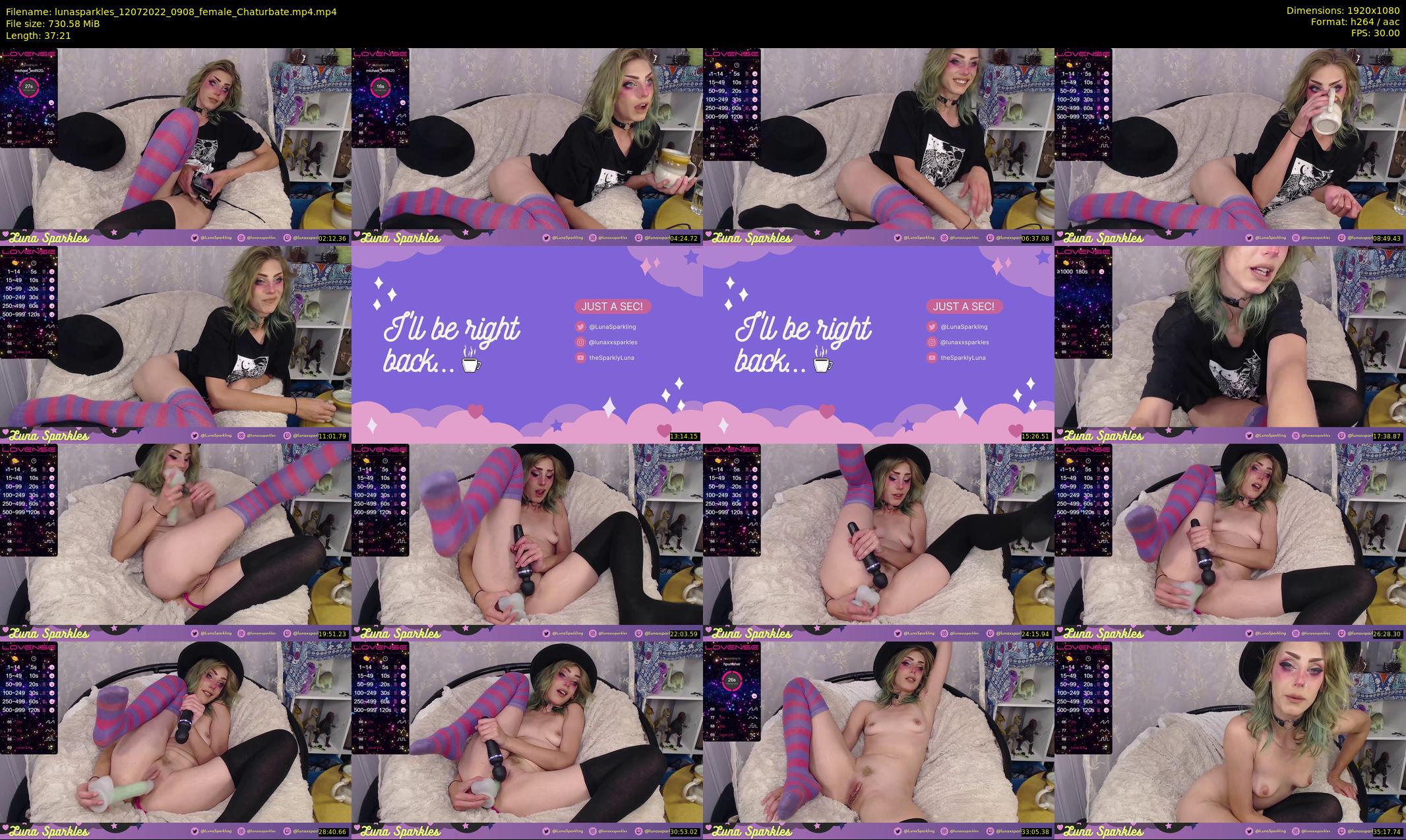 lunasparkles — 38 minute Chaturbate female cam show recording, 1080p, Jul 12, 2022