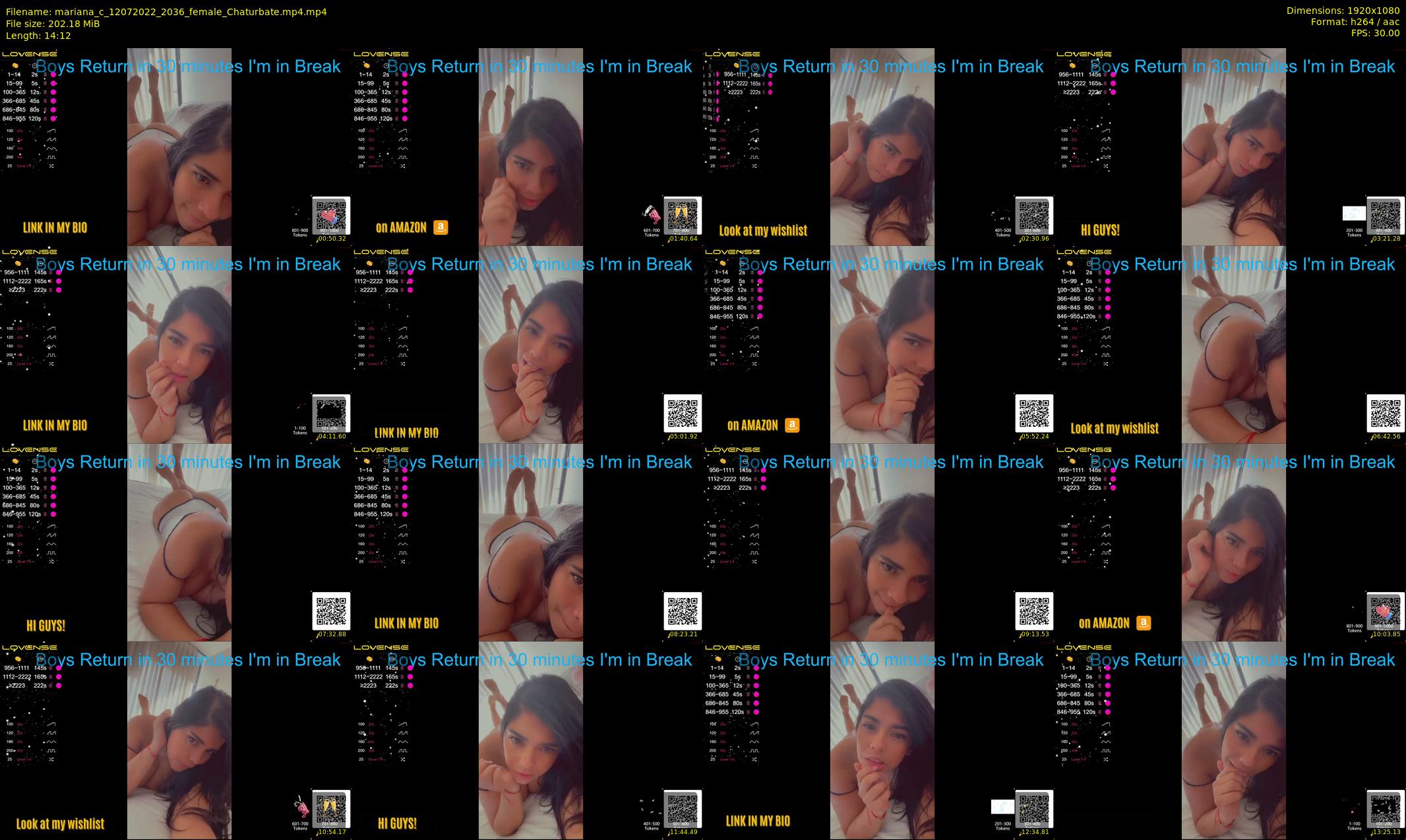 mariana_c — 15 minute Chaturbate female cam show recording, 1080p, Jul 12, 2022