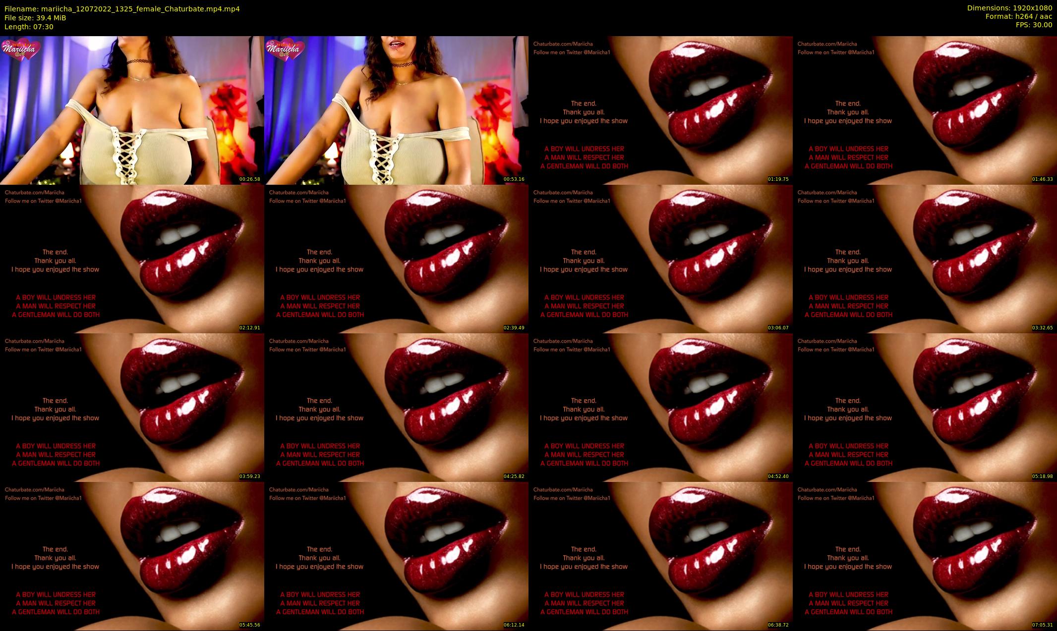 mariicha — 8 minute Chaturbate female cam show recording, 1080p, Jul 12, 2022