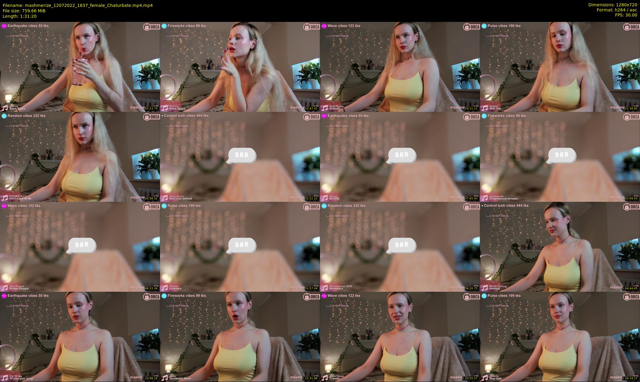 mashmerize — 92 minute Chaturbate female cam show recording, 720p, Jul 12, 2022