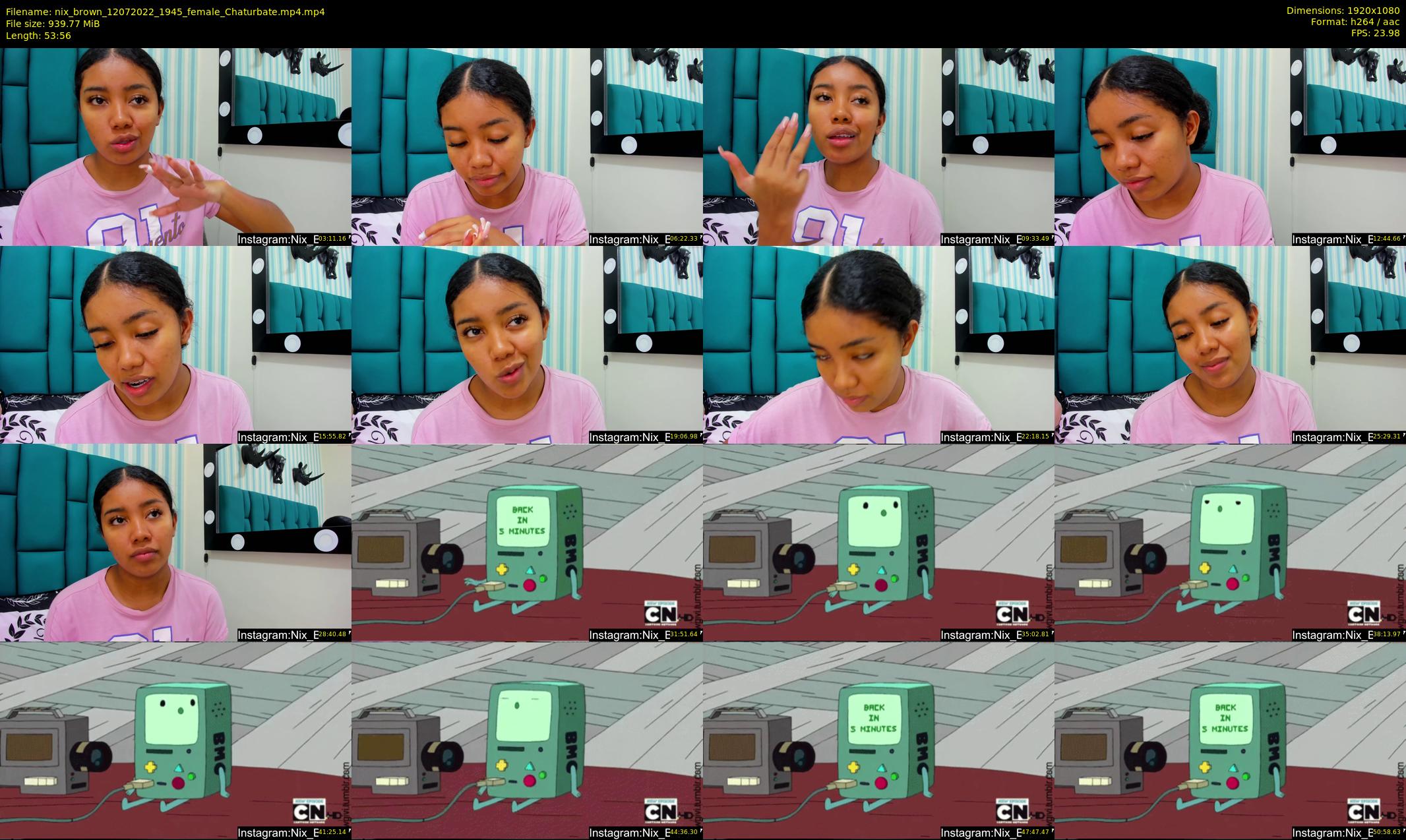 nix_brown — 54 minute Chaturbate female cam show recording, 1080p, Jul 12, 2022