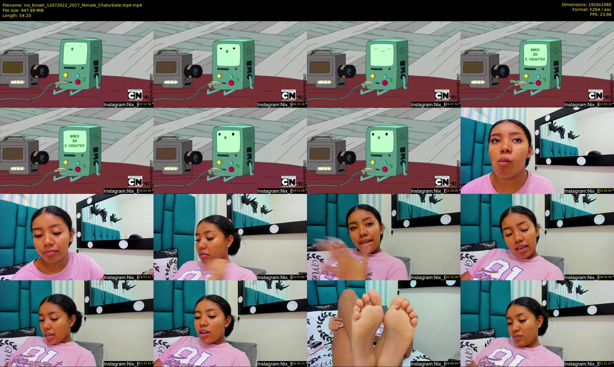 nix_brown — 55 minute Chaturbate female cam show recording, 1080p, Jul 12, 2022