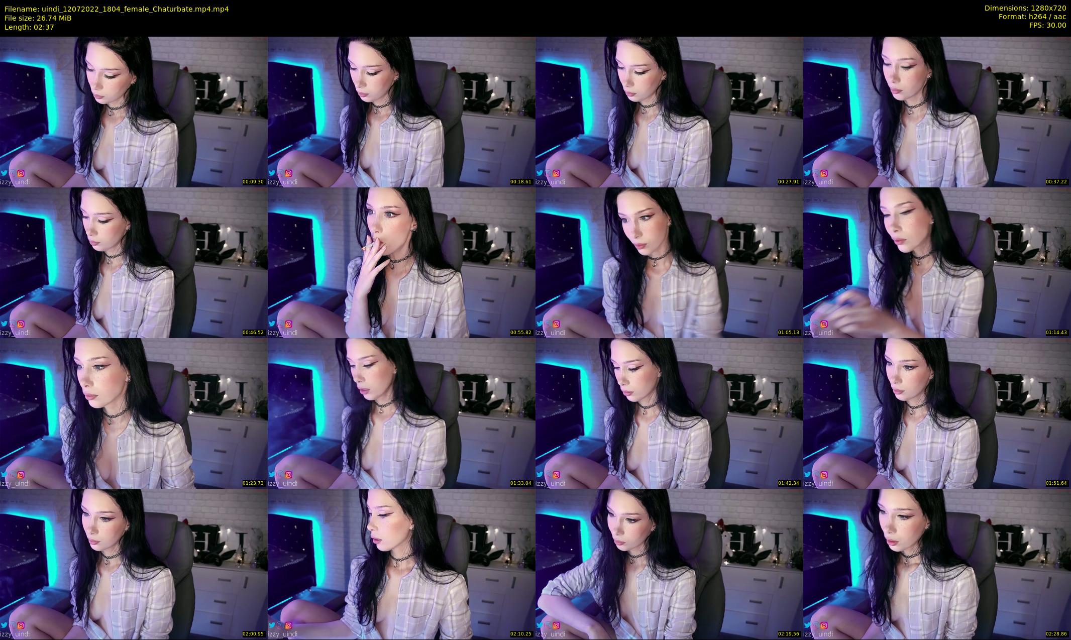 uindi — 3 minute Chaturbate female cam show recording, 720p, Jul 12, 2022