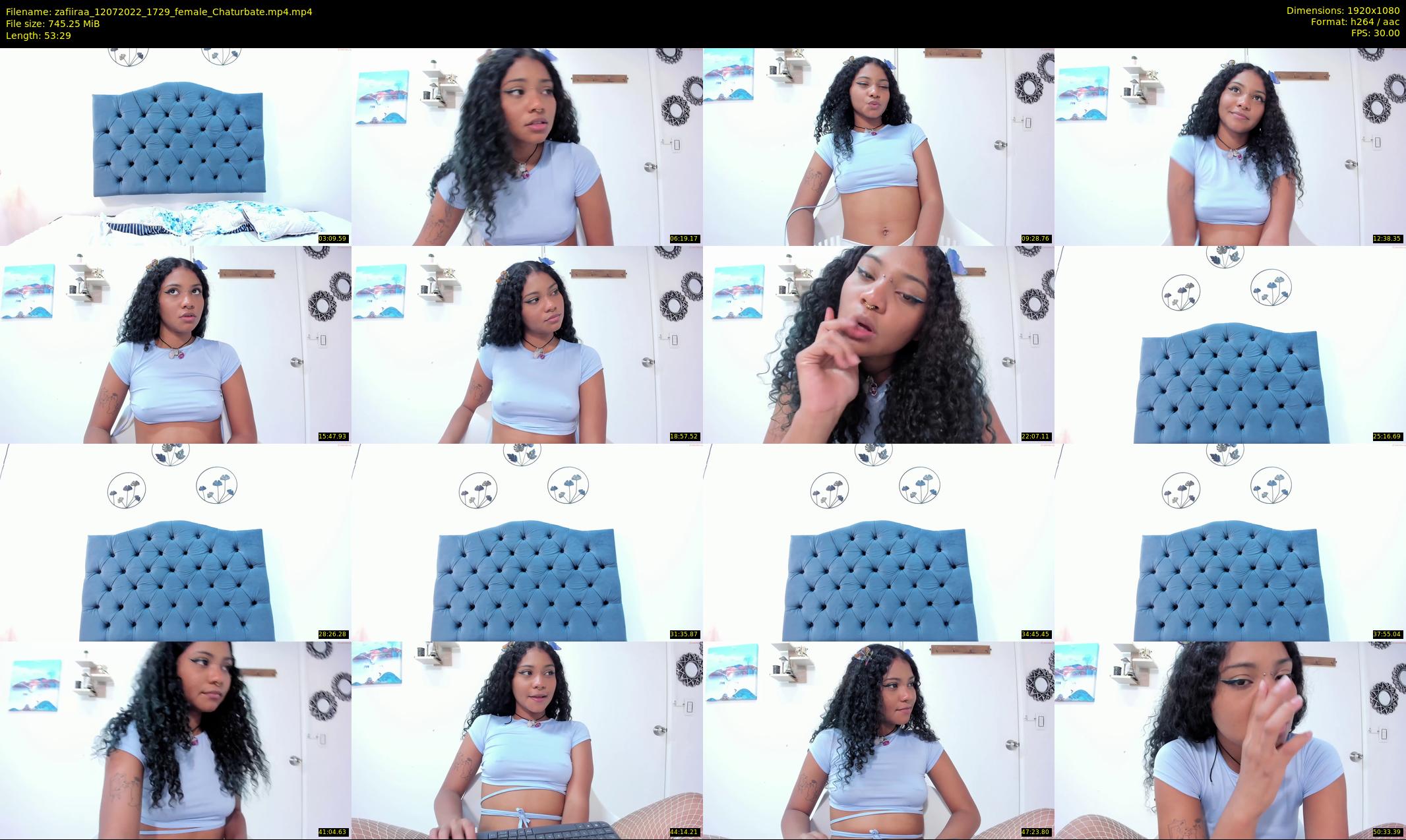 zafiiraa — 54 minute Chaturbate female cam show recording, 1080p, Jul 12, 2022