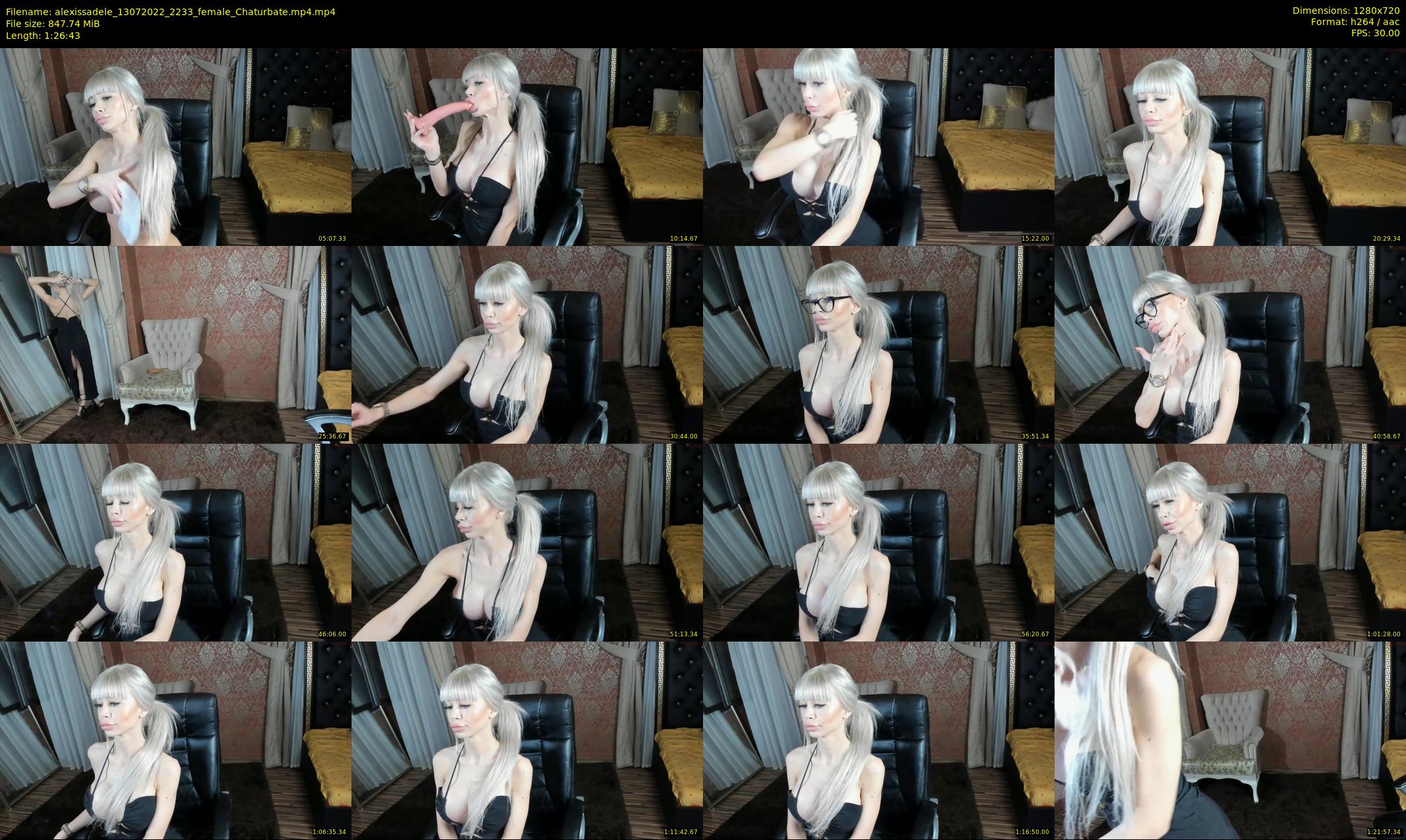 alexissadele — 87 minute Chaturbate female cam show recording, 720p, Jul 13, 2022