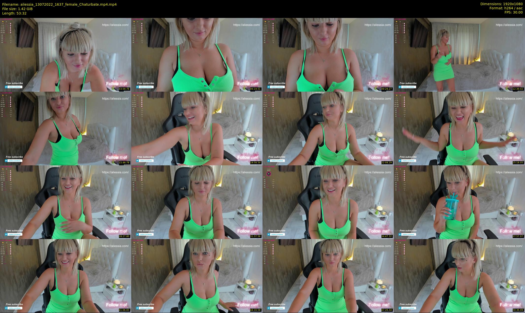 aliessia — 54 minute Chaturbate female cam show recording, 1080p, Jul 13, 2022