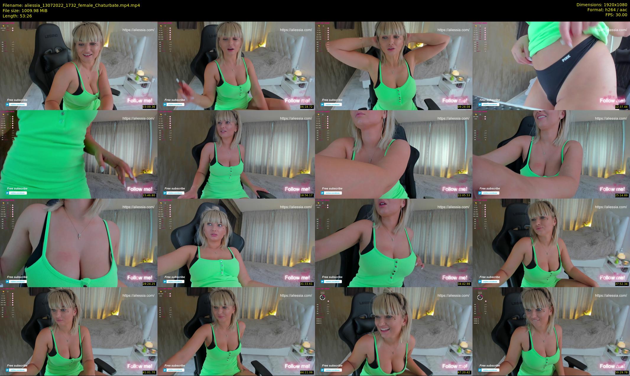 aliessia — 54 minute Chaturbate female cam show recording, 1080p, Jul 13, 2022