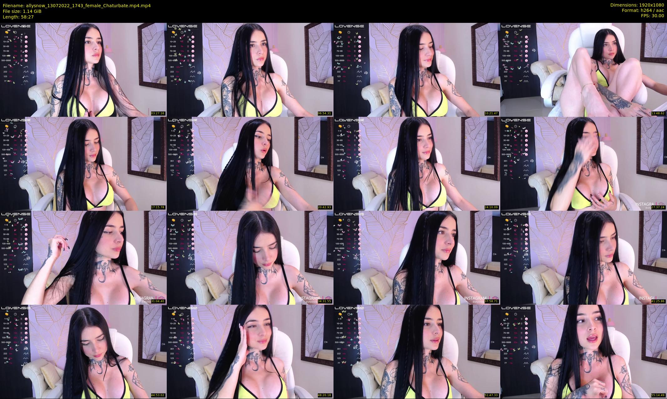 allysnow — 59 minute Chaturbate female cam show recording, 1080p, Jul 13, 2022