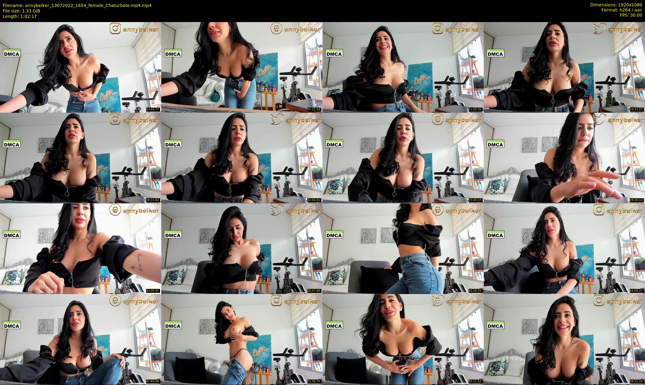 annybeiker — 63 minute Chaturbate female cam show recording, 1080p, Jul 13, 2022