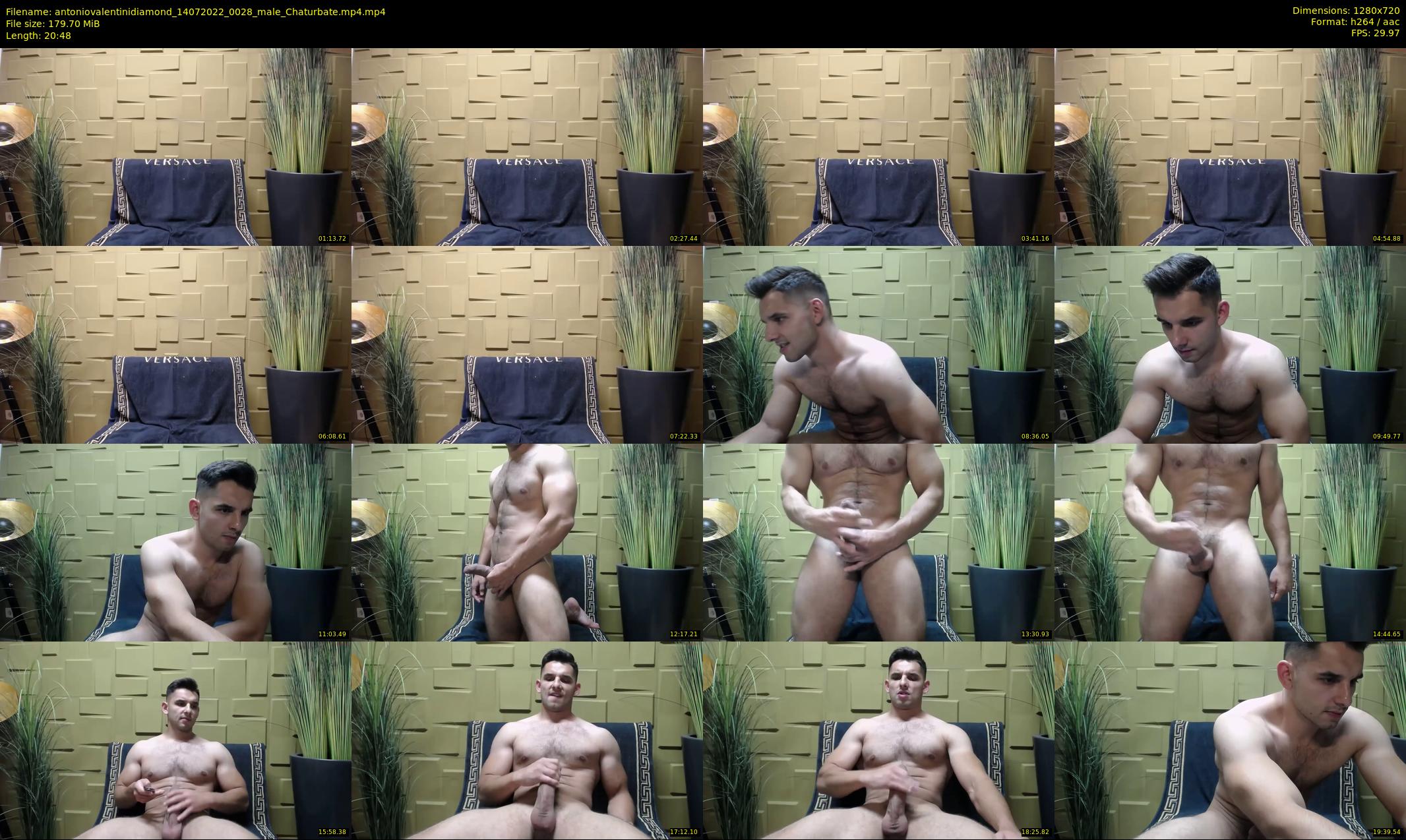antoniovalentinidiamond — 21 minute Chaturbate male cam show recording, 720p, Jul 14, 2022