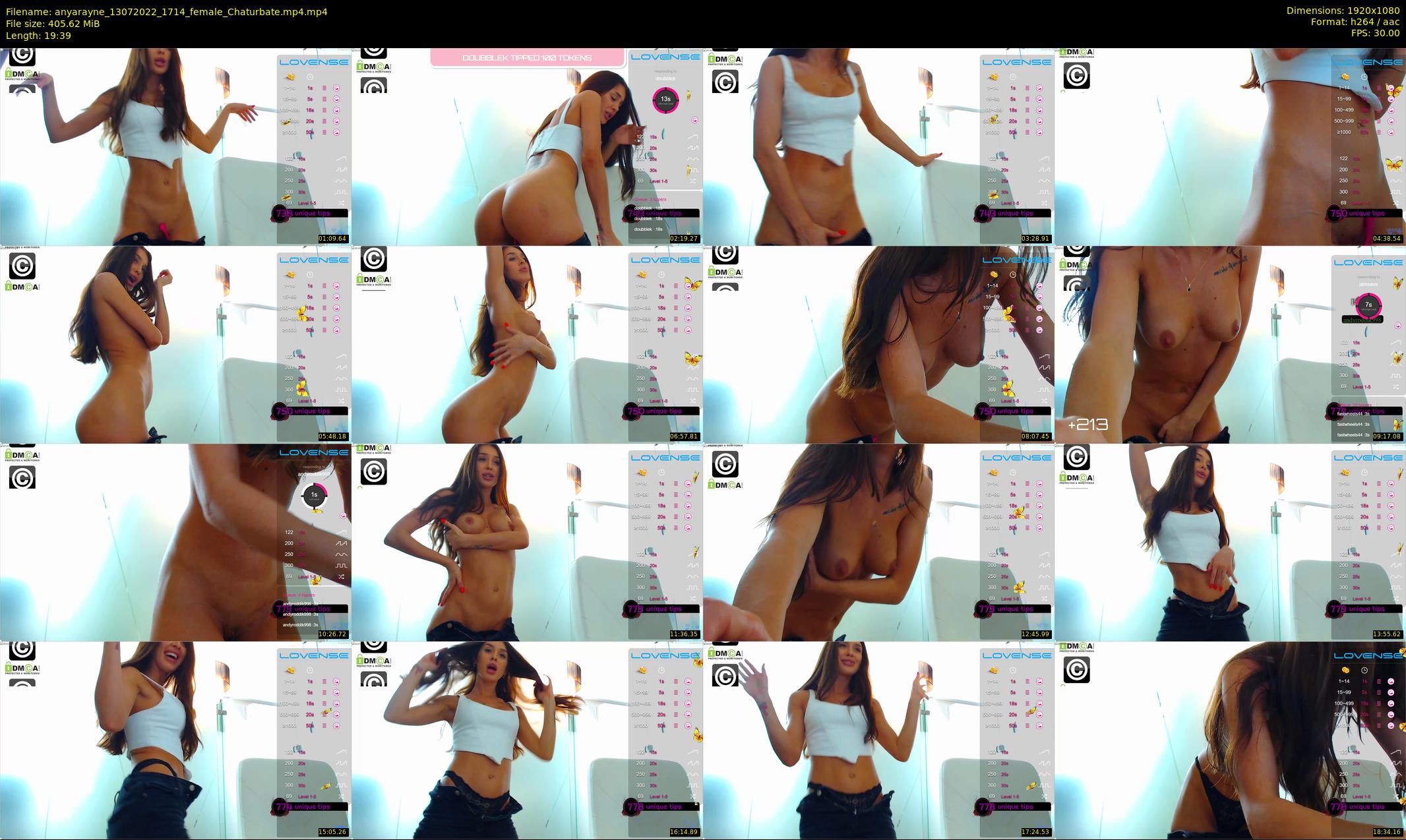 anyarayne — 20 minute Chaturbate female cam show recording, 1080p, Jul 13, 2022